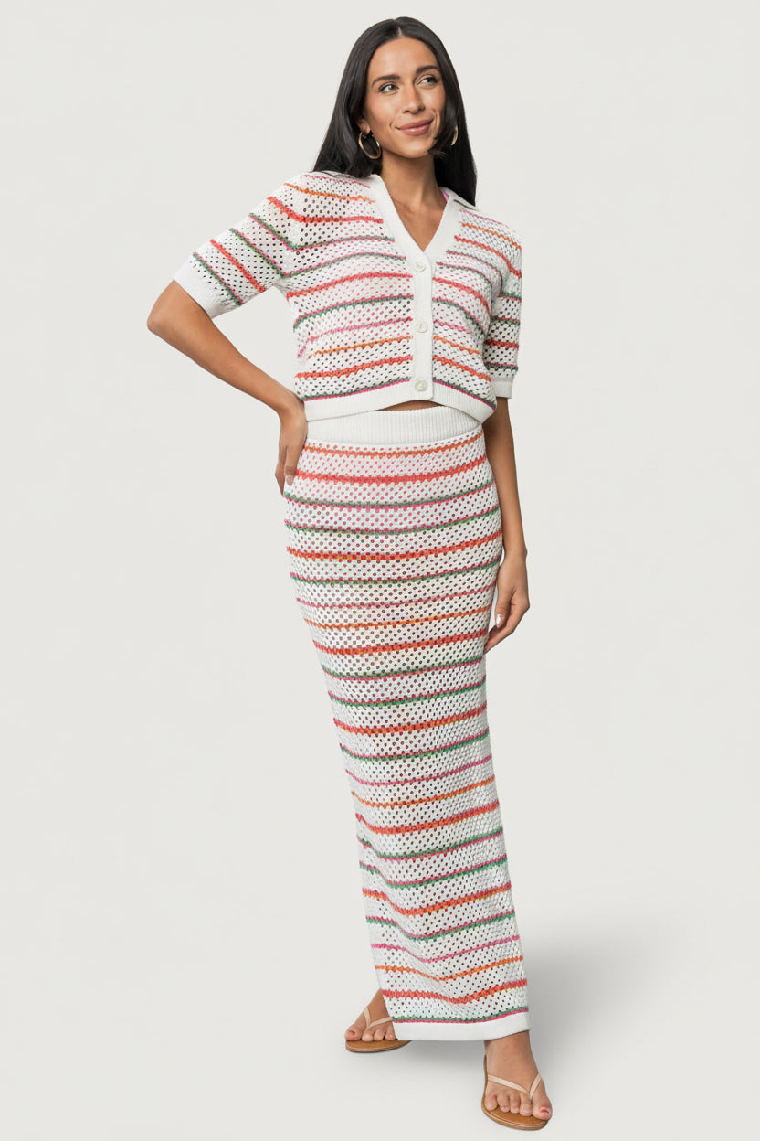Viento Skirt | Multi Stripe-Glamsiq