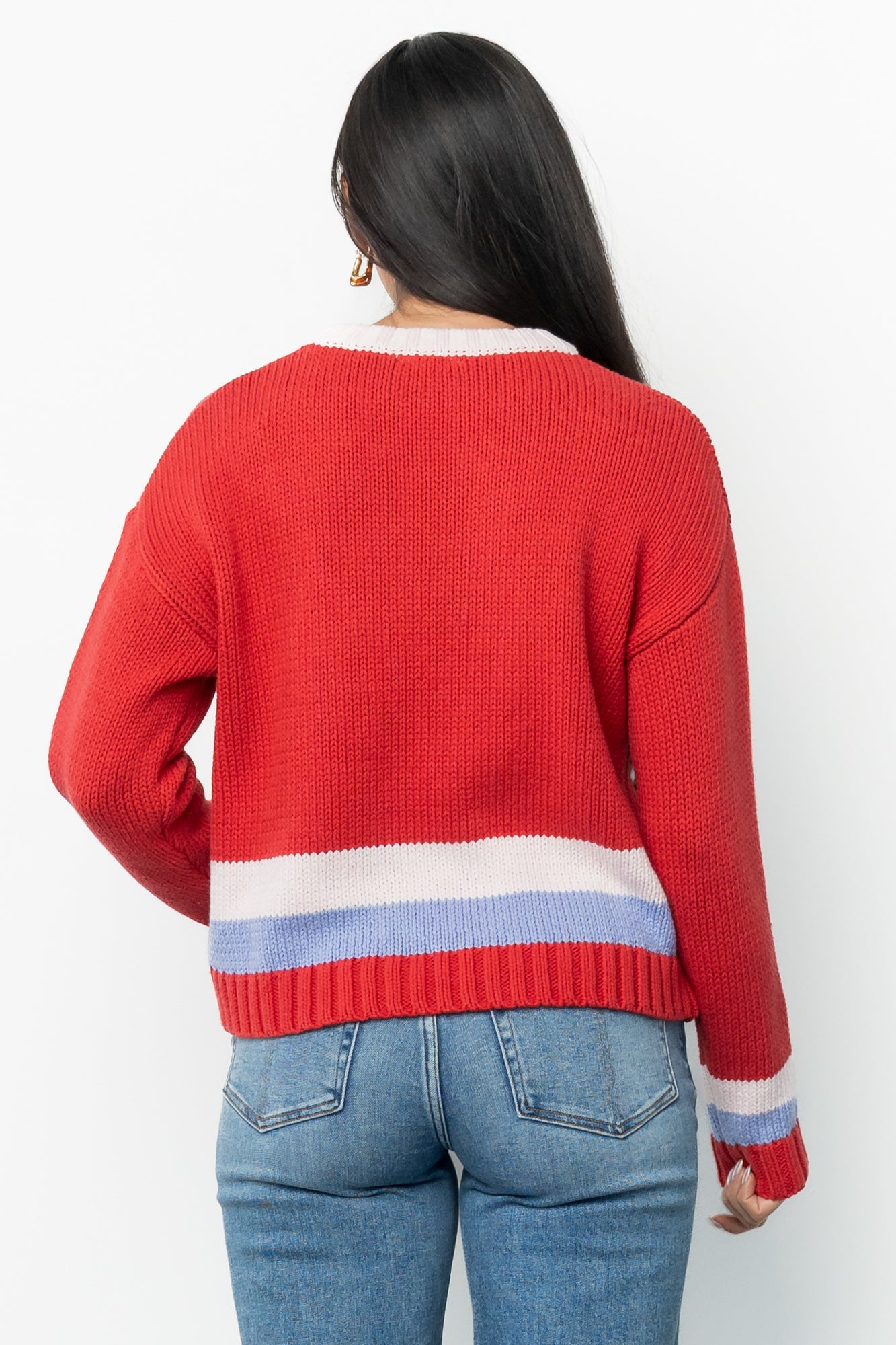 Ski Sweater | Red Multi-Glamsiq