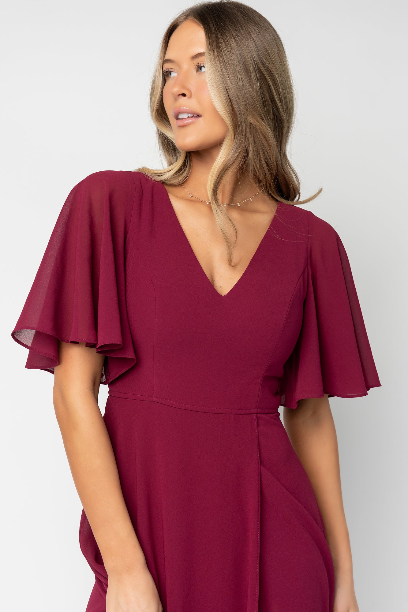 Valetta Maxi Dress | Wine-Glamsiq