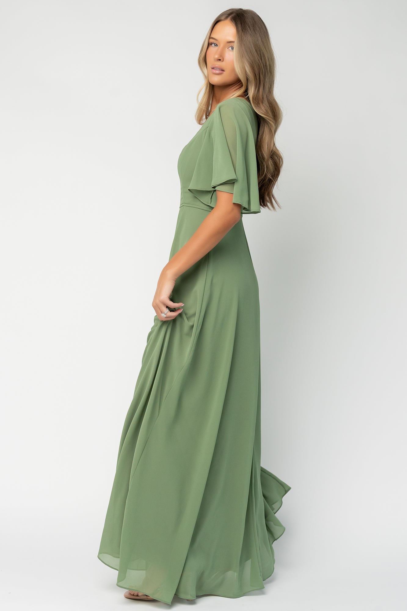 Valetta Maxi Dress | Olive-Glamsiq