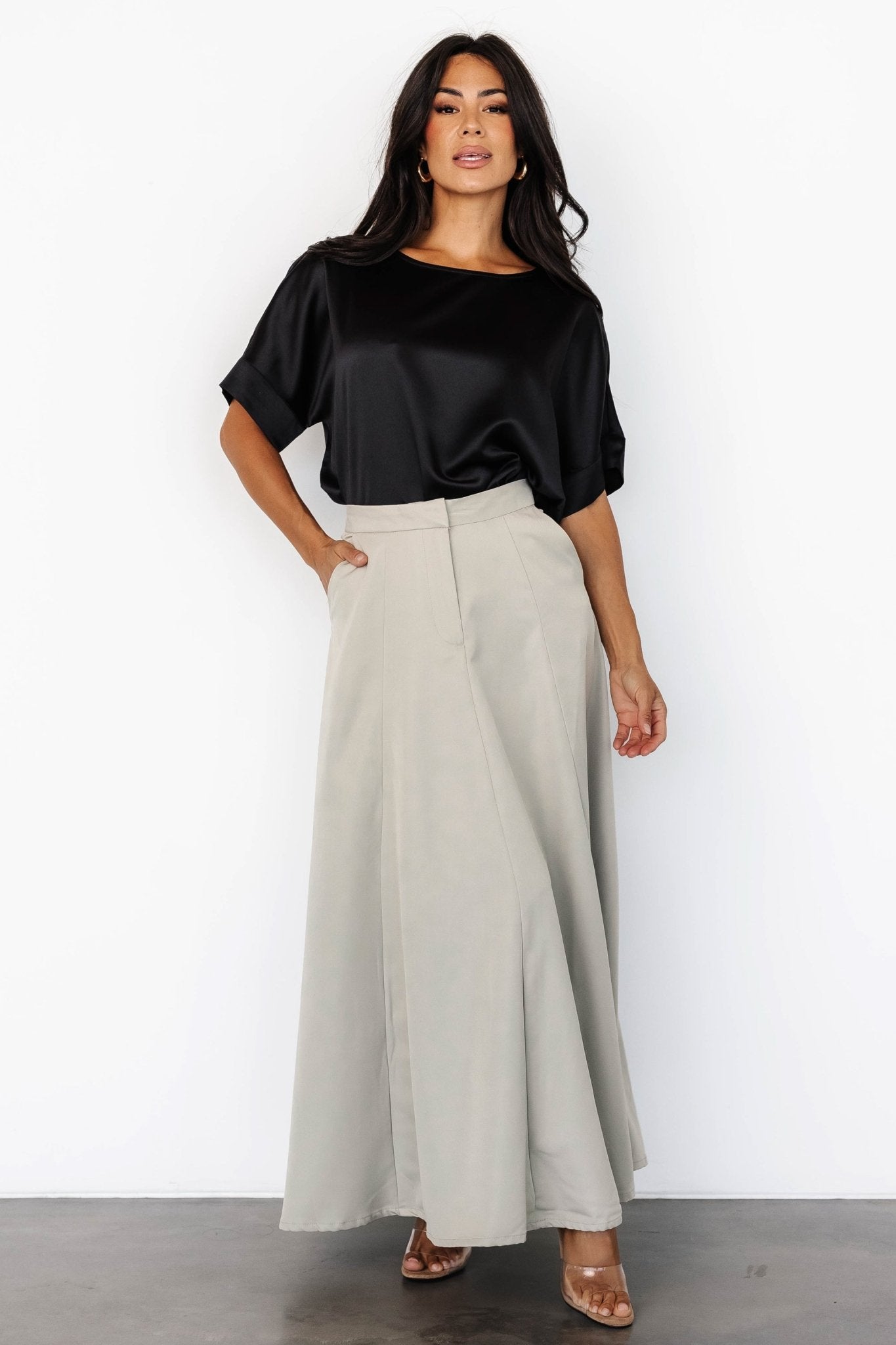 Shaylyn Maxi Skirt | Natural-Glamsiq