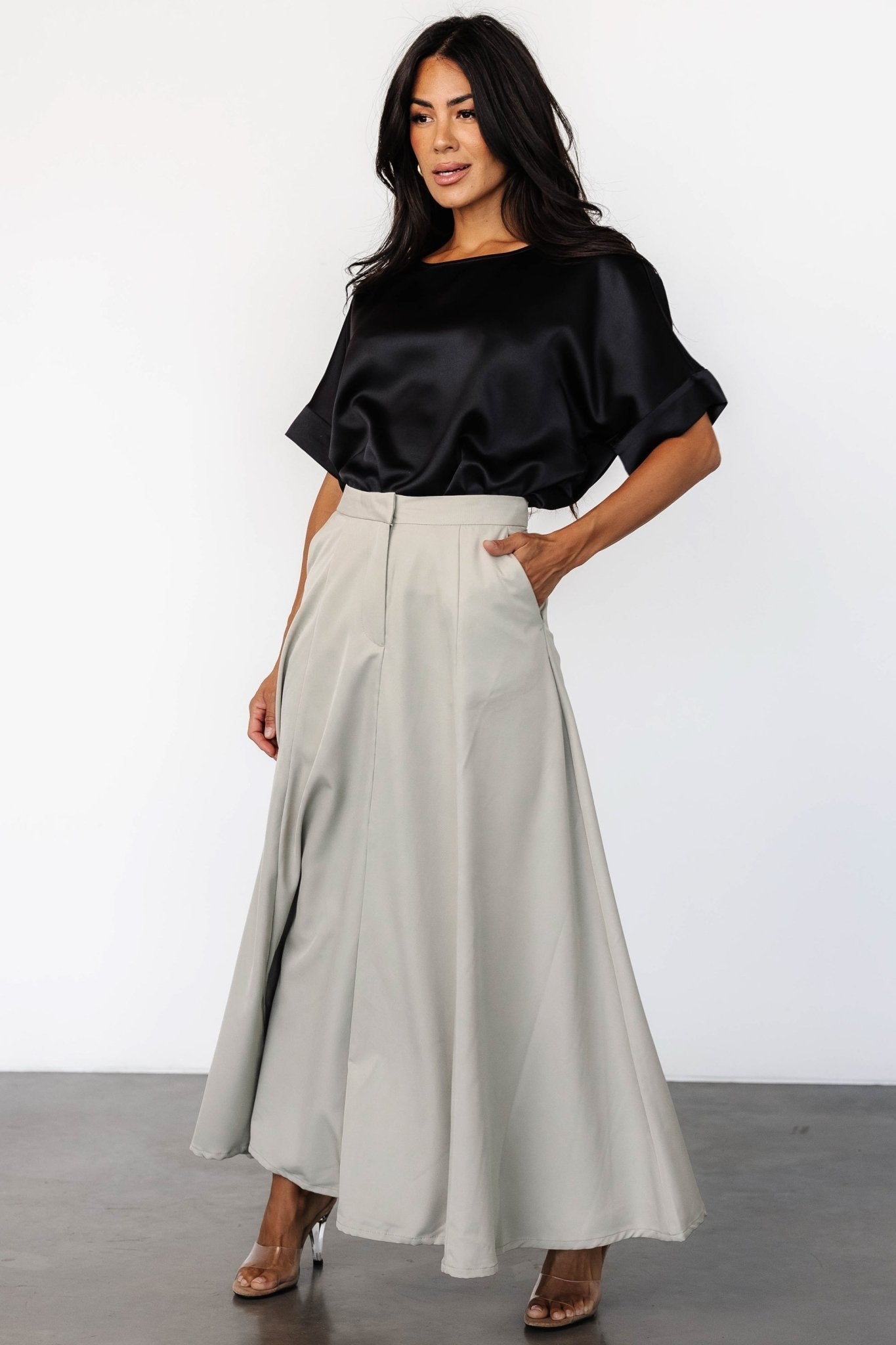Shaylyn Maxi Skirt | Natural-Glamsiq