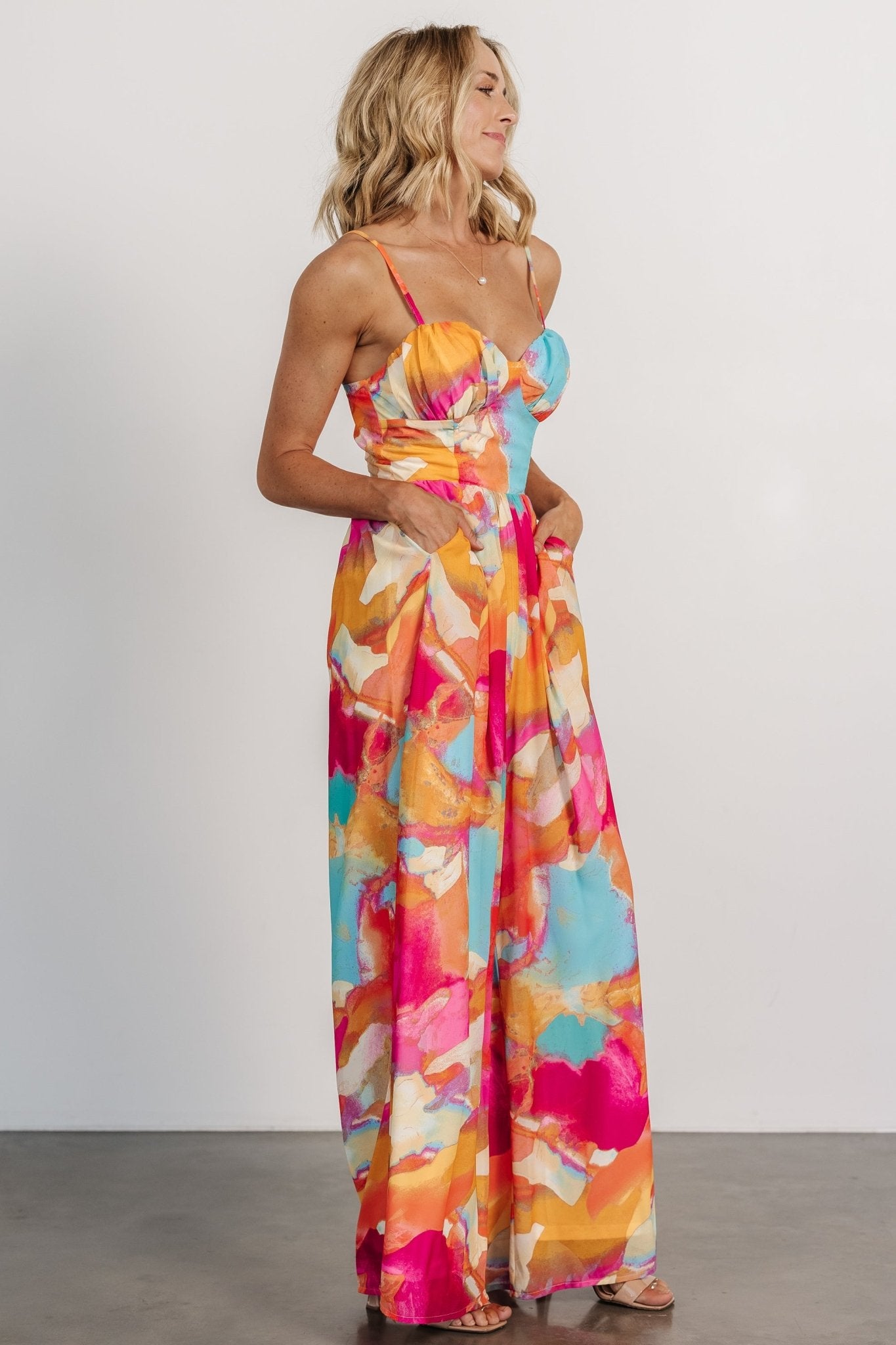 Shea Jumpsuit | Multi Print-Glamsiq