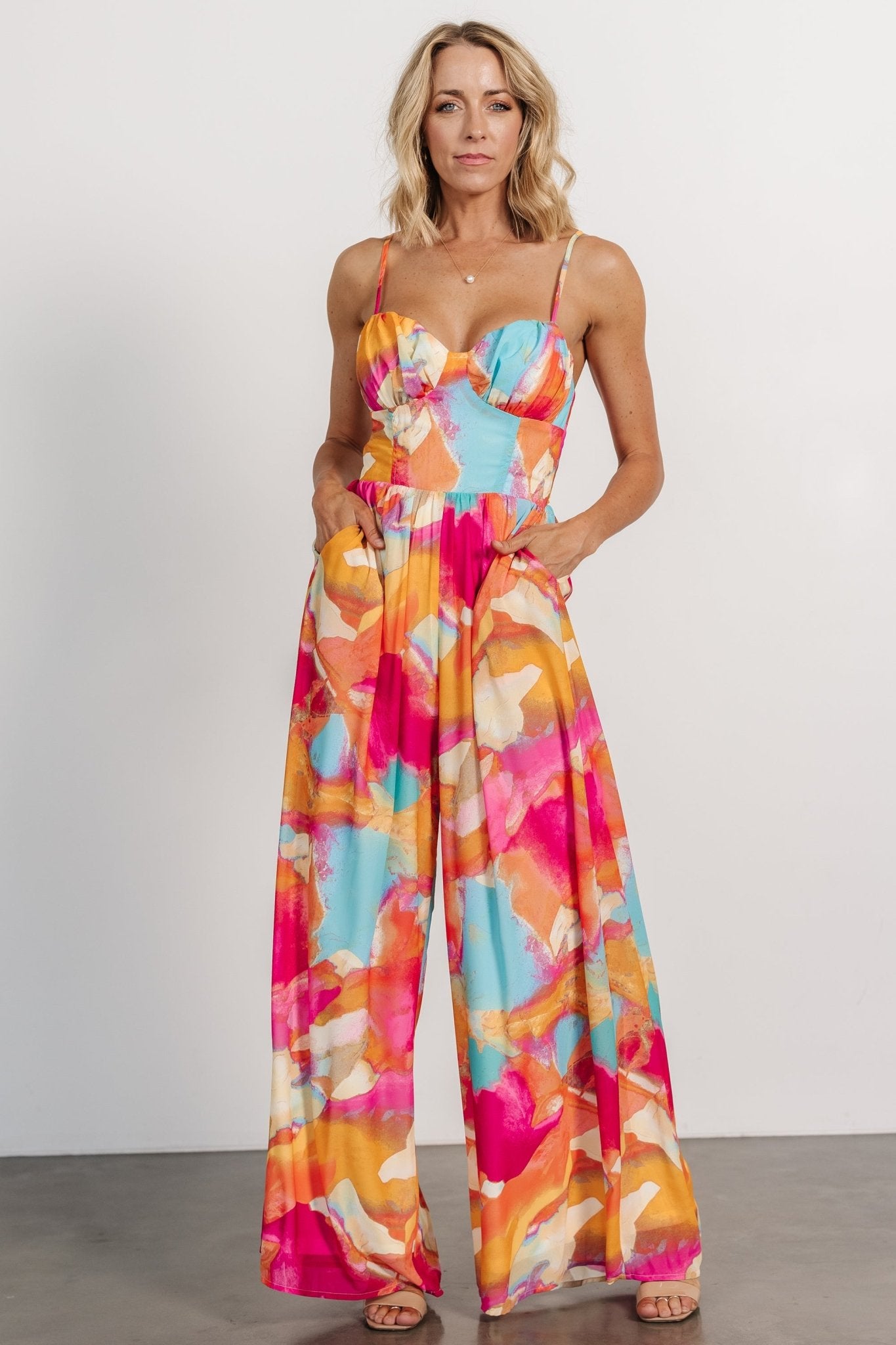 Shea Jumpsuit | Multi Print-Glamsiq