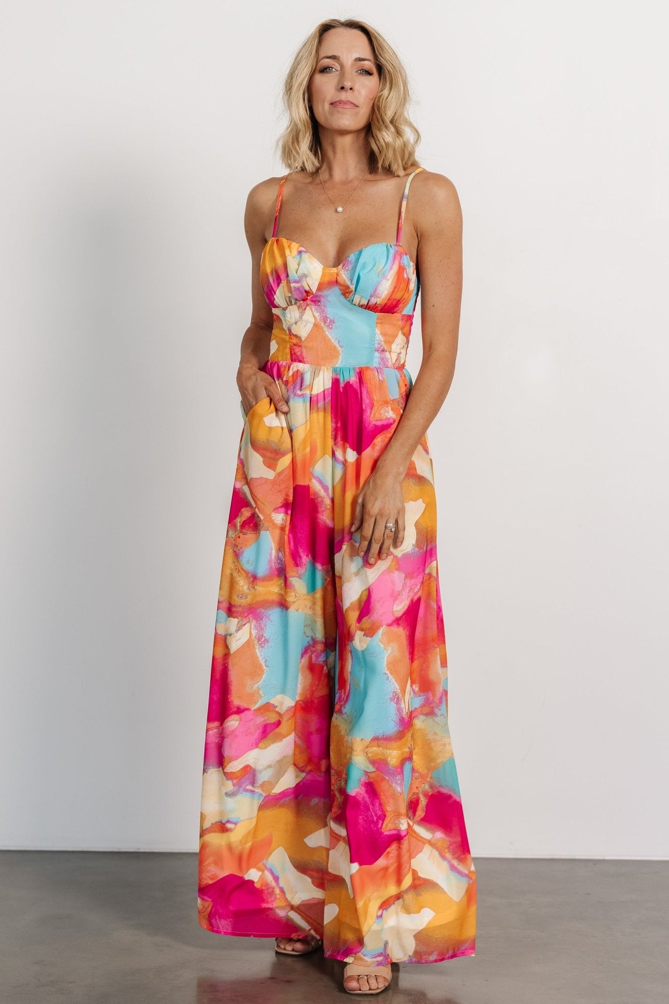 Shea Jumpsuit | Multi Print-Glamsiq