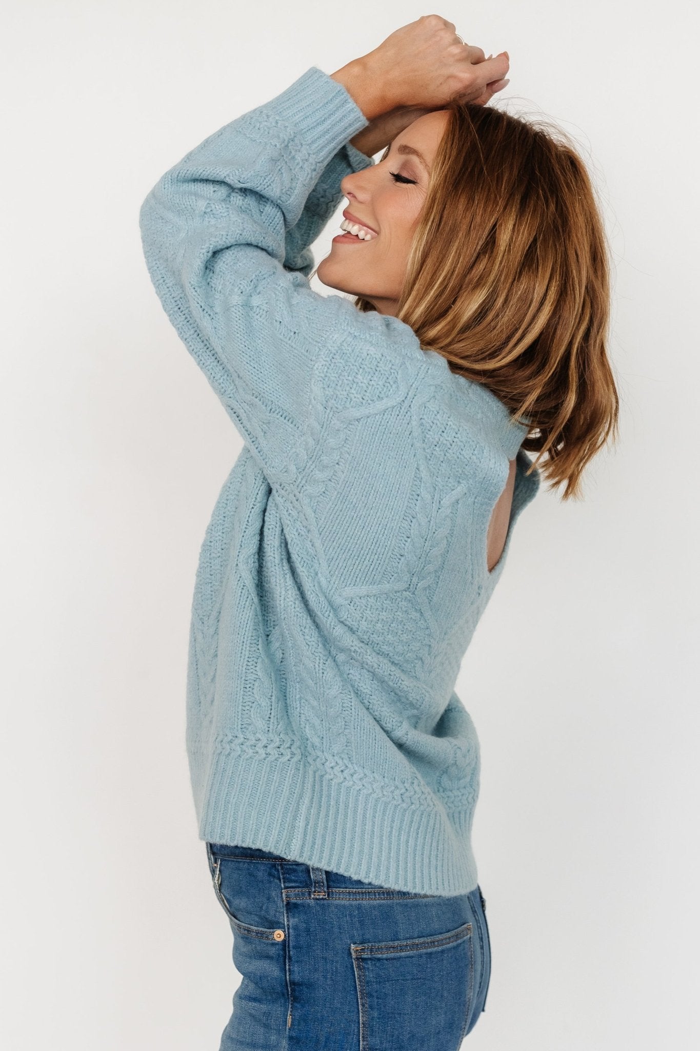 Sheffield Knit Sweater | Light Blue-Glamsiq