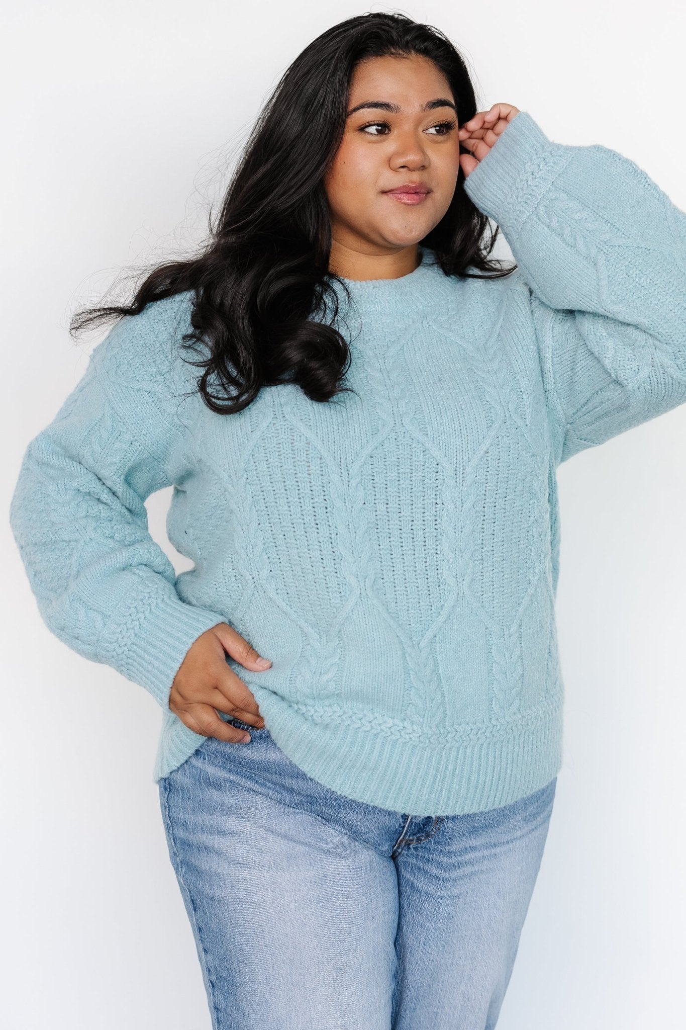 Sheffield Knit Sweater | Light Blue-Glamsiq