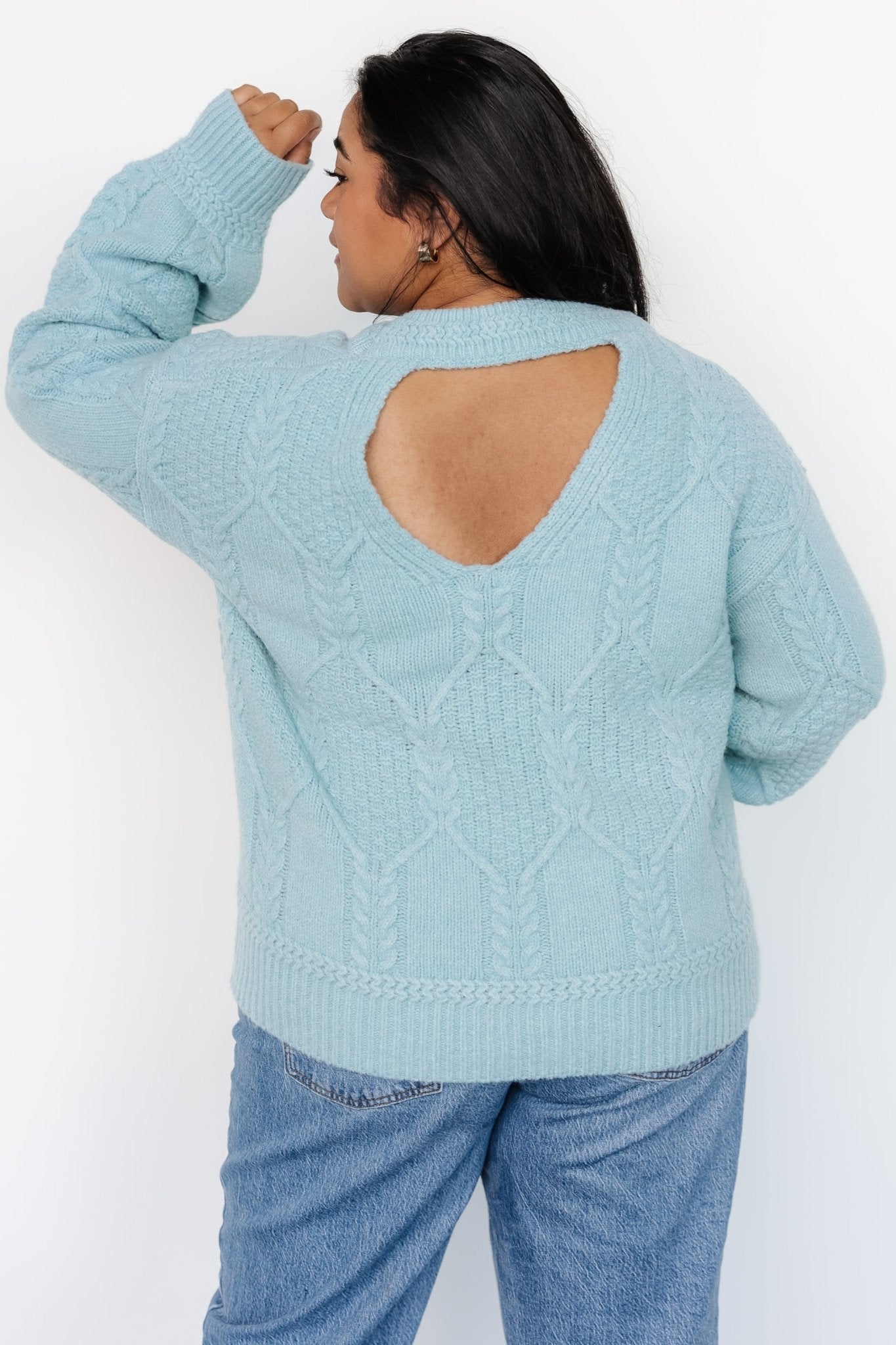 Sheffield Knit Sweater | Light Blue-Glamsiq