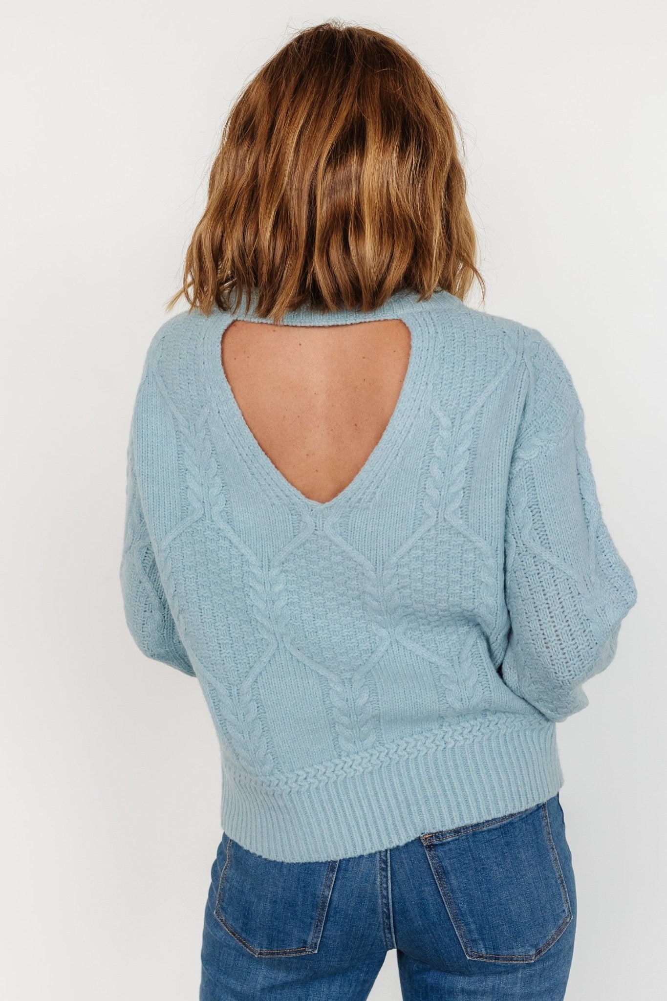 Sheffield Knit Sweater | Light Blue-Glamsiq