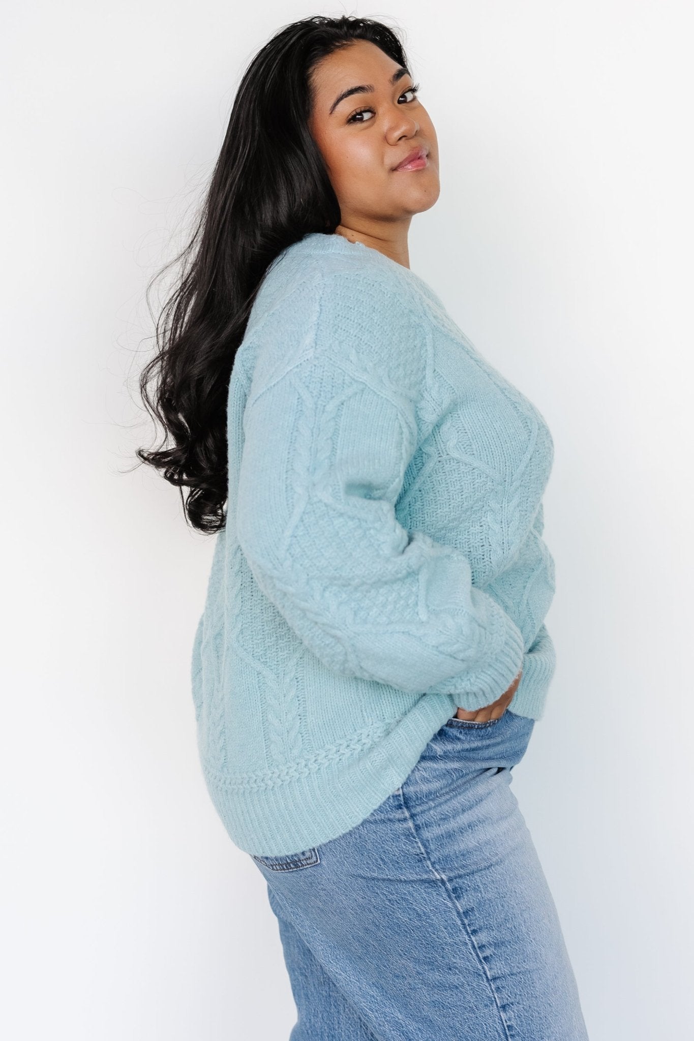 Sheffield Knit Sweater | Light Blue-Glamsiq