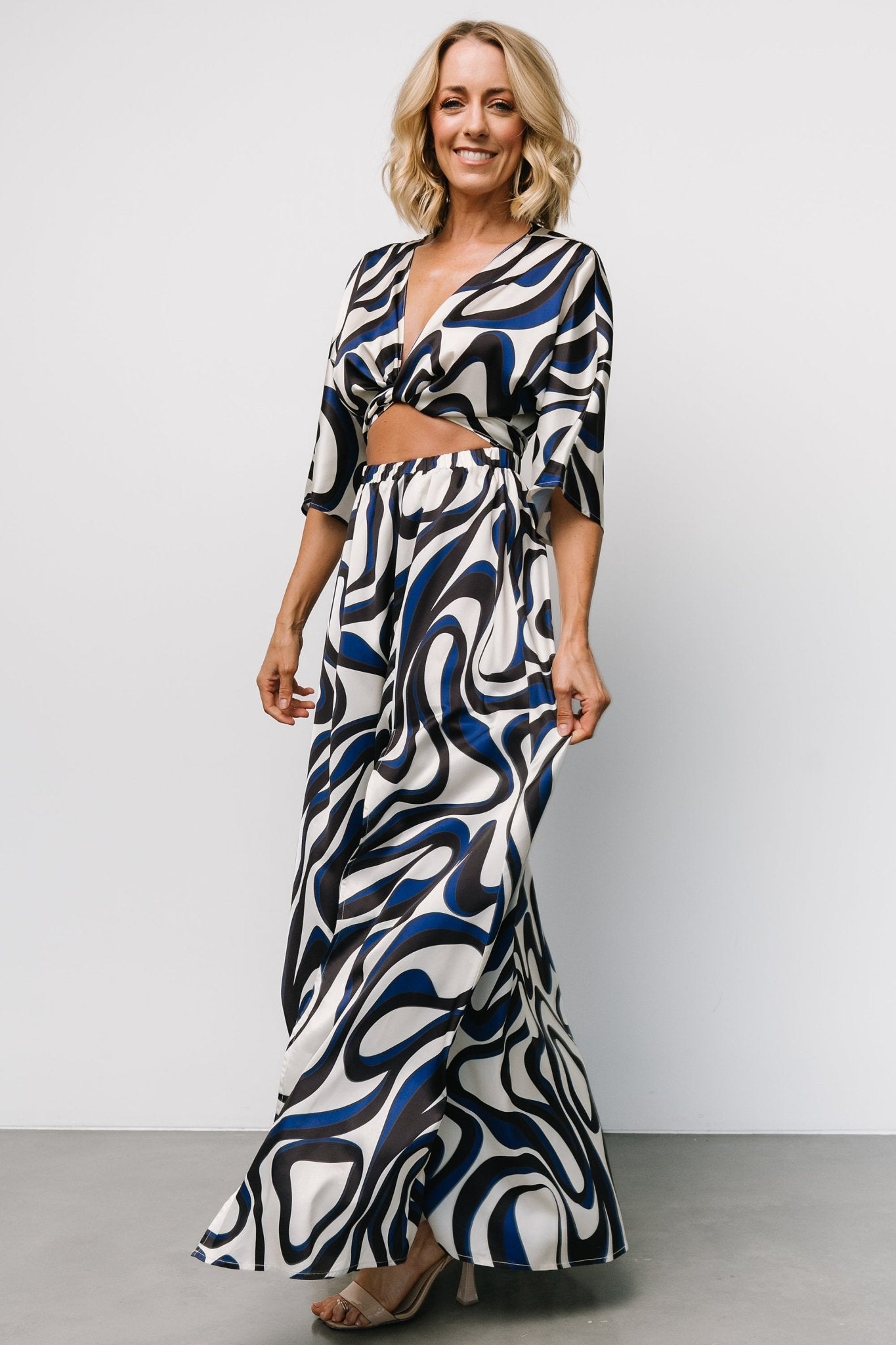 Stella Maxi Dress | Ivory Multi Print-Glamsiq
