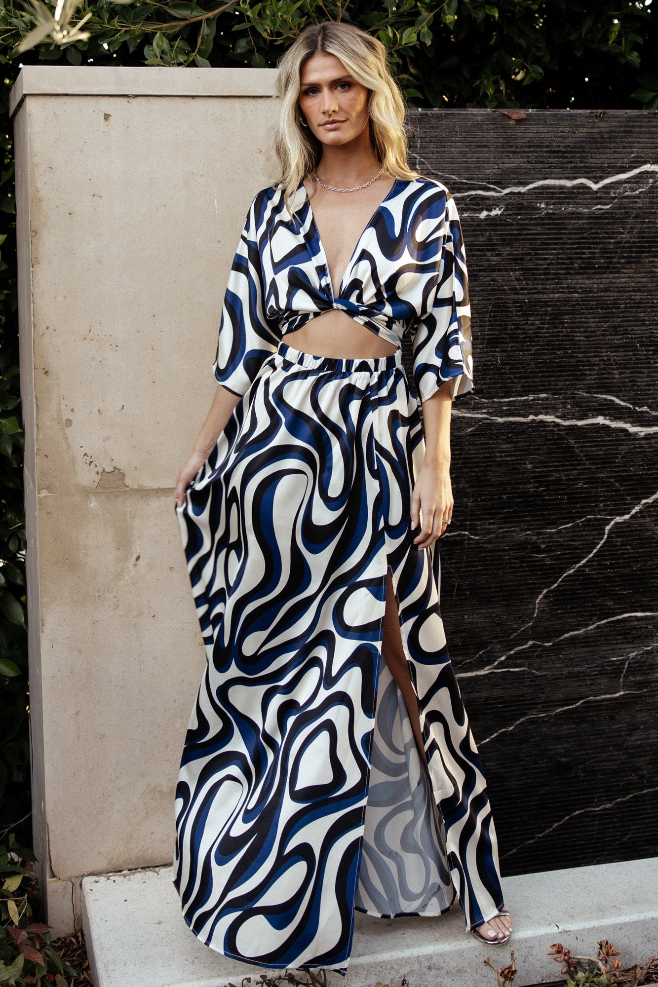 Stella Maxi Dress | Ivory Multi Print-Glamsiq