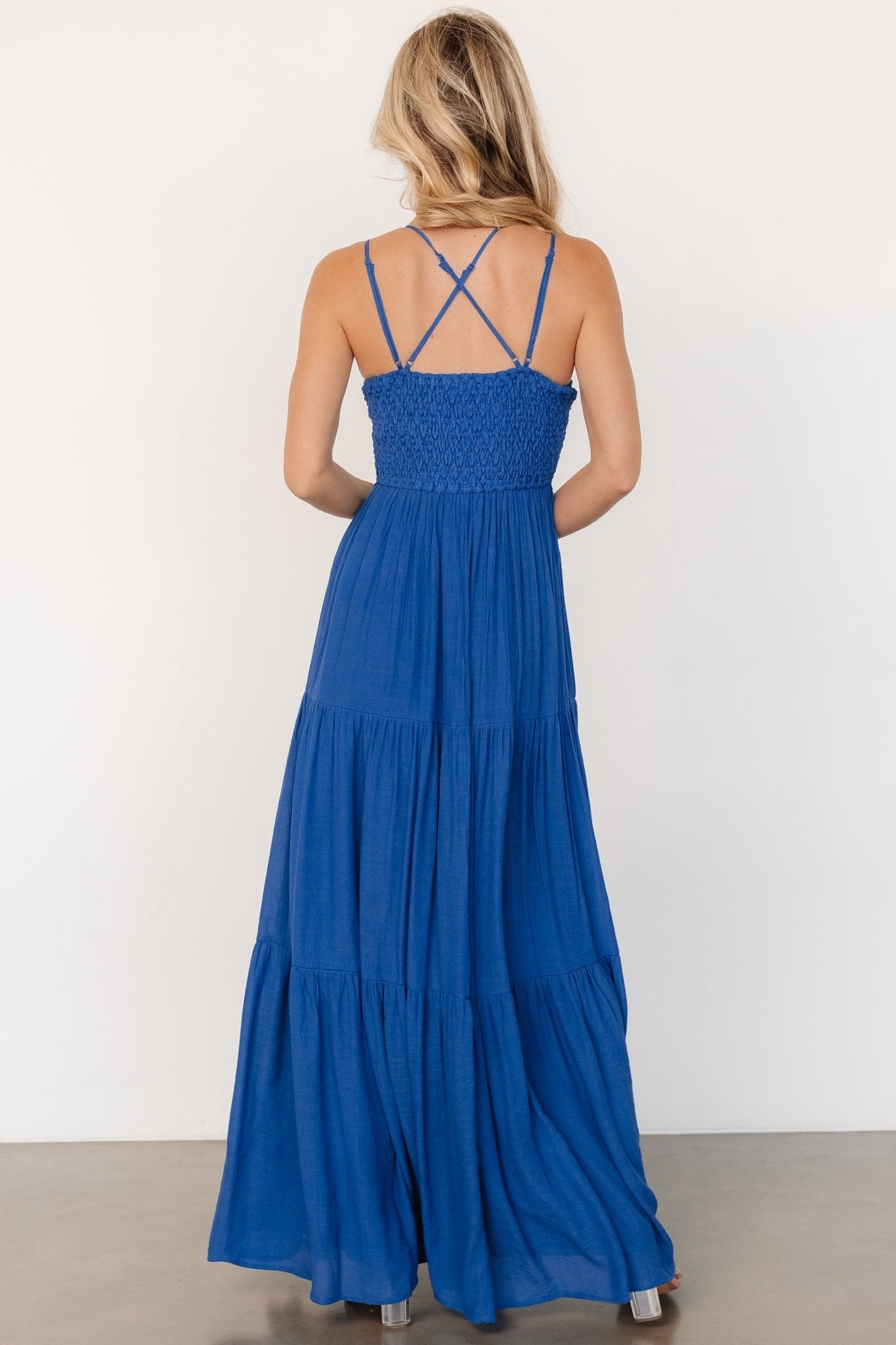 Summerlin Lace Top Maxi Dress | Blue-Glamsiq
