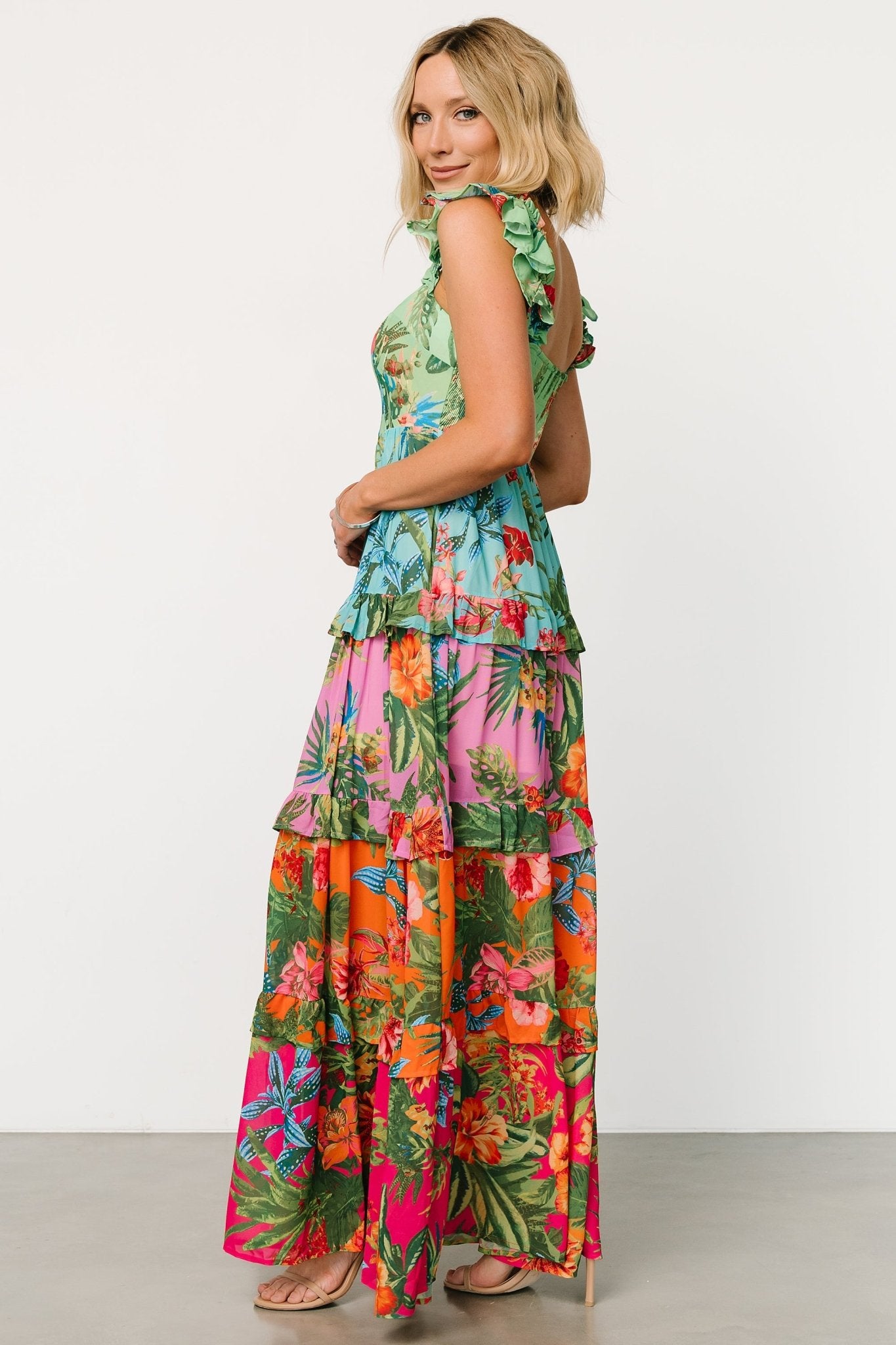 Sundara Tiered Maxi Dress | Multi-Glamsiq