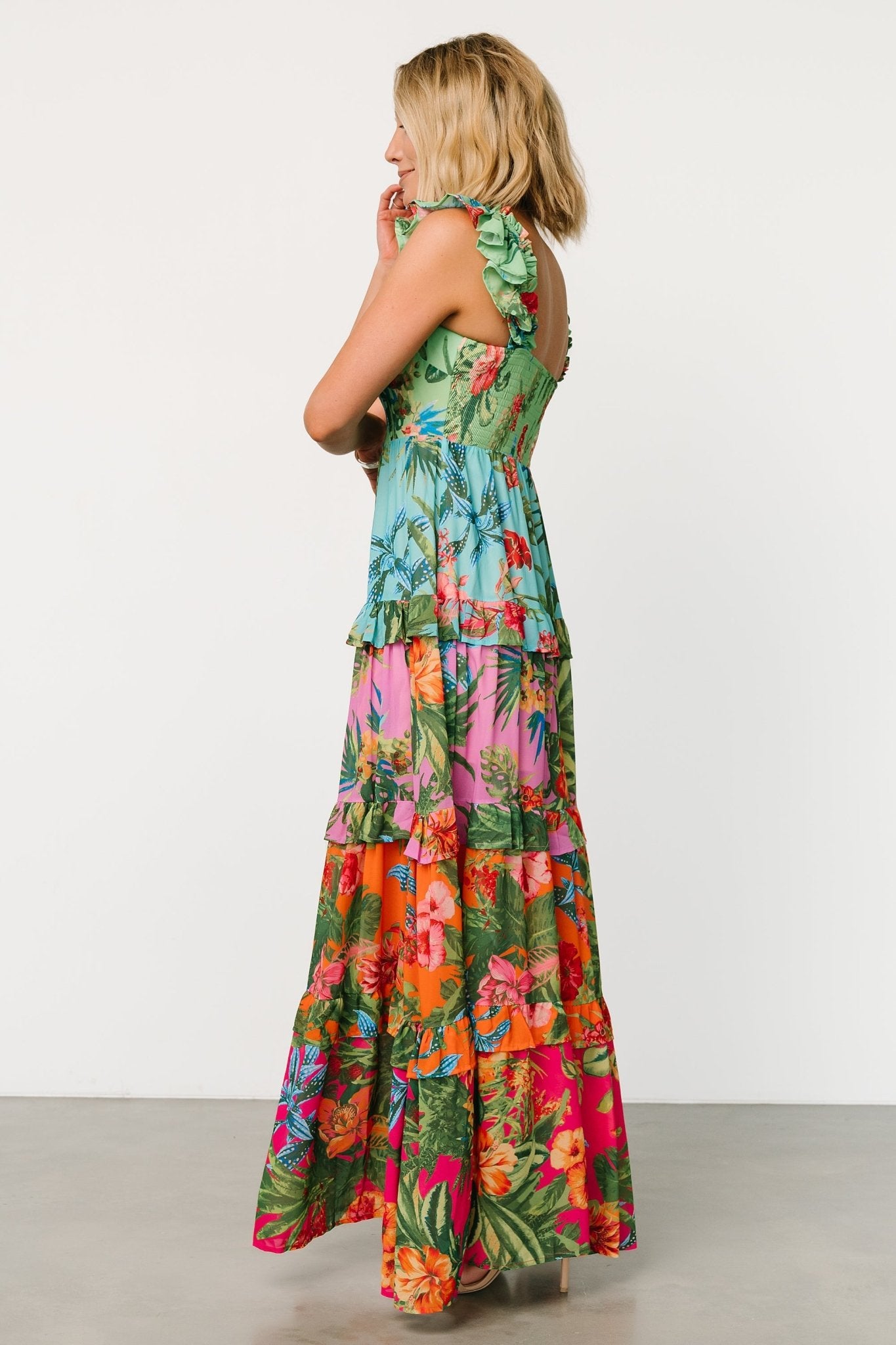 Sundara Tiered Maxi Dress | Multi-Glamsiq