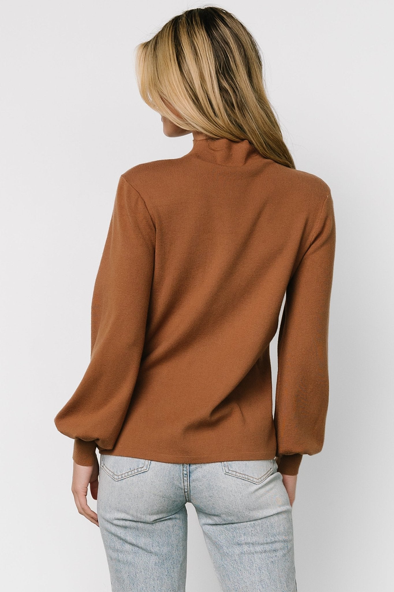 Sutton Sweater Top | Brown-Glamsiq