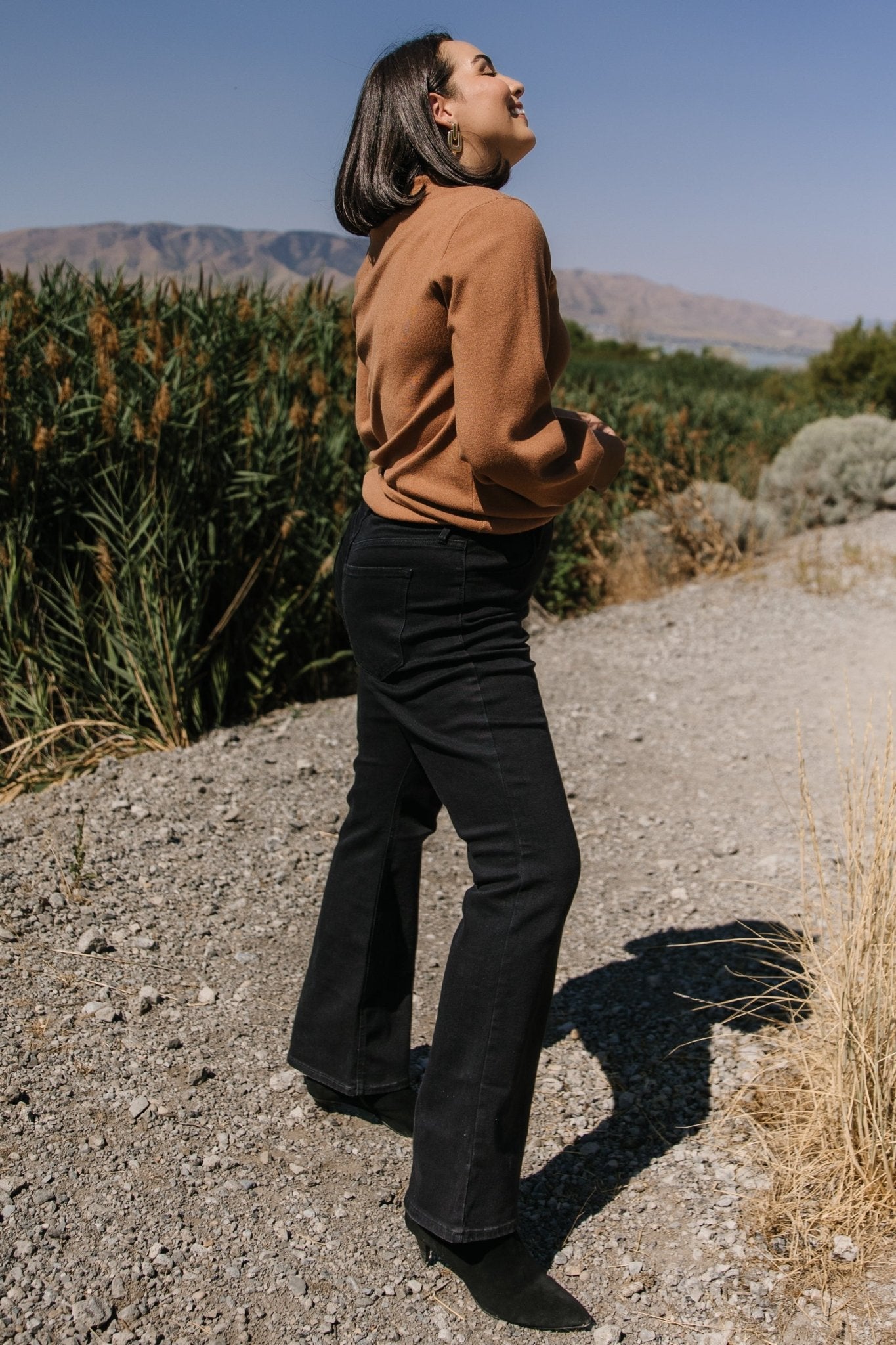 Sutton Sweater Top | Brown-Glamsiq