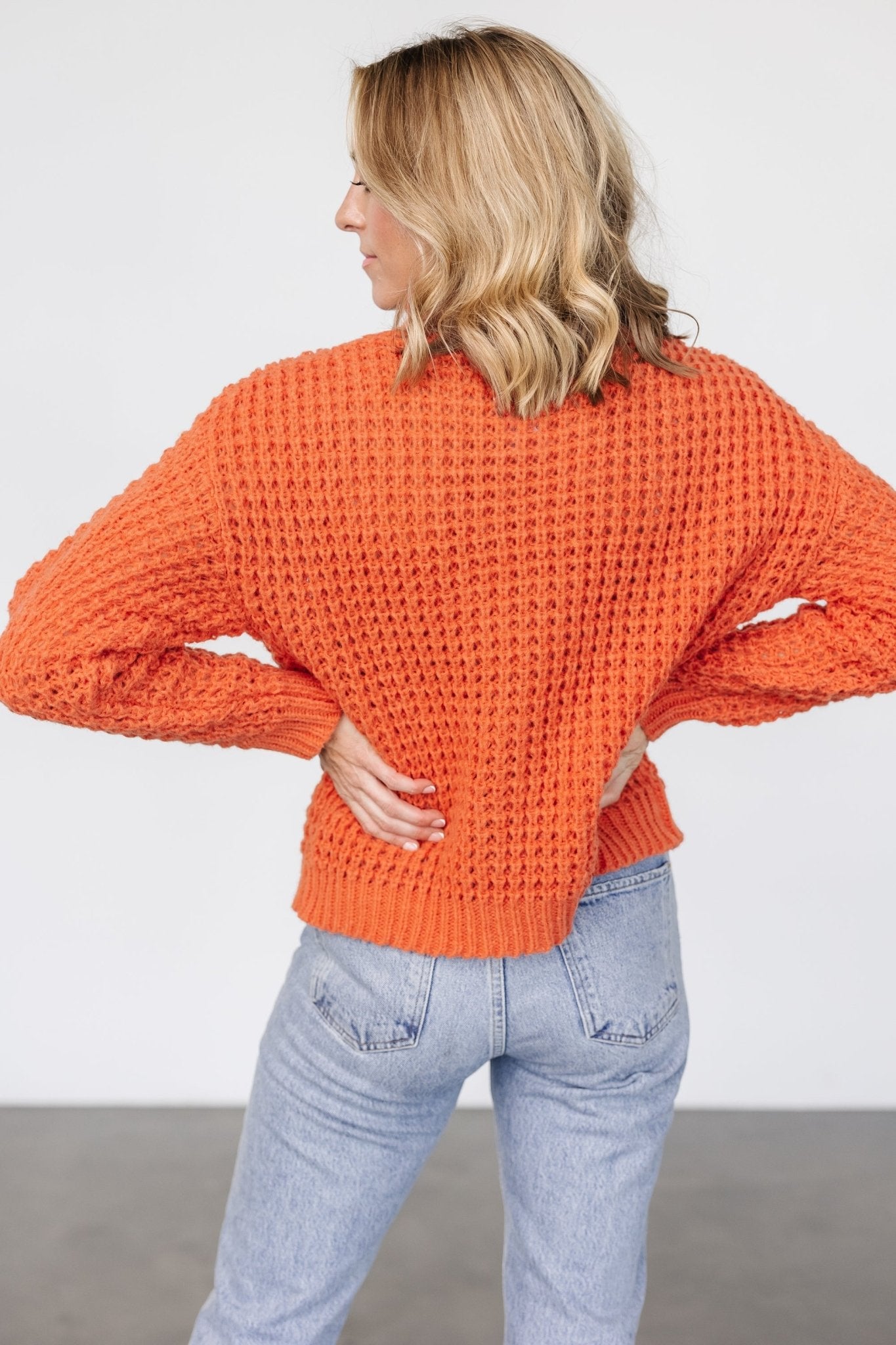 Syracuse Chunky Knit Sweater | Orange-Glamsiq