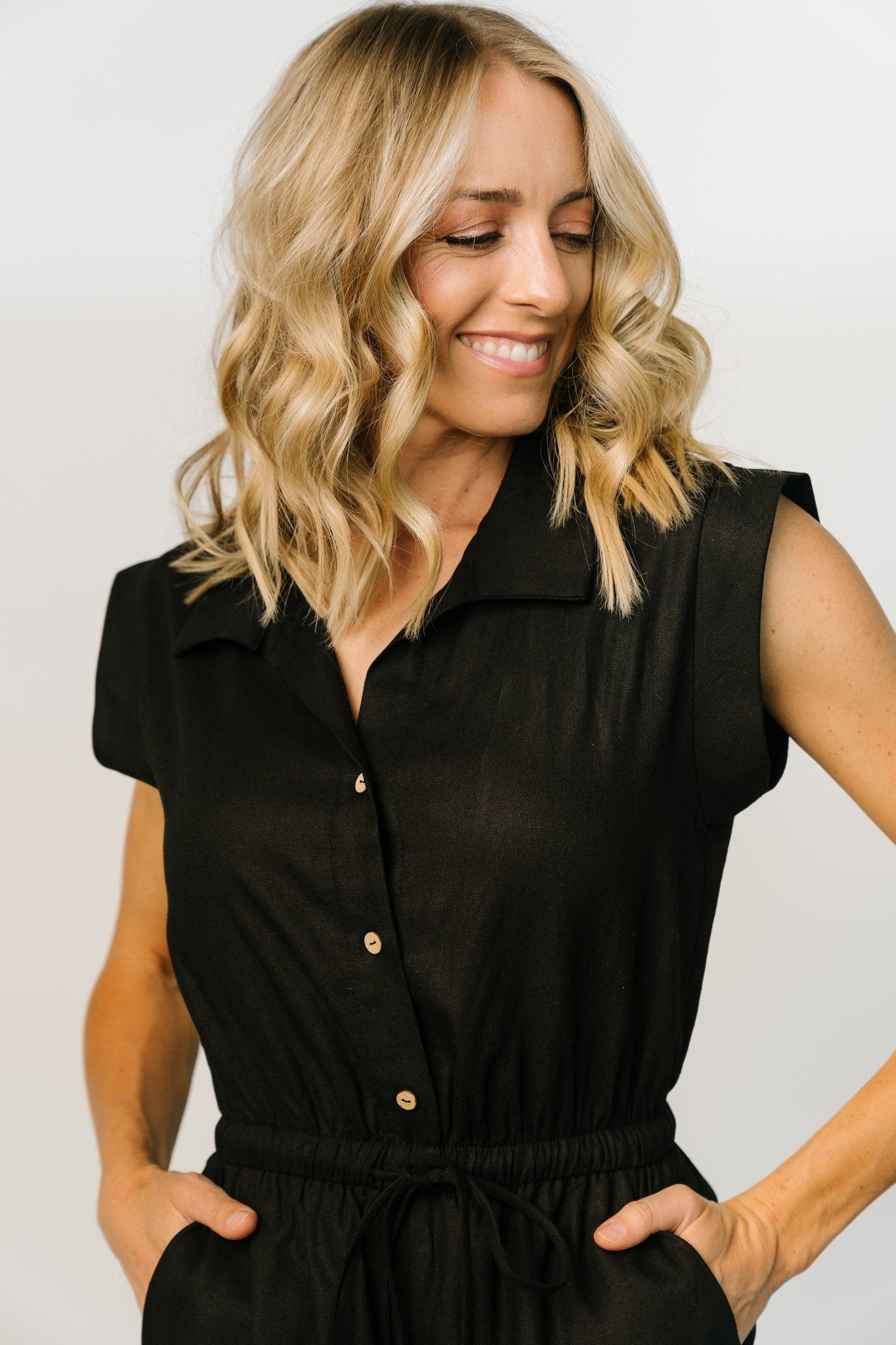 Toni Romper | Black-Glamsiq