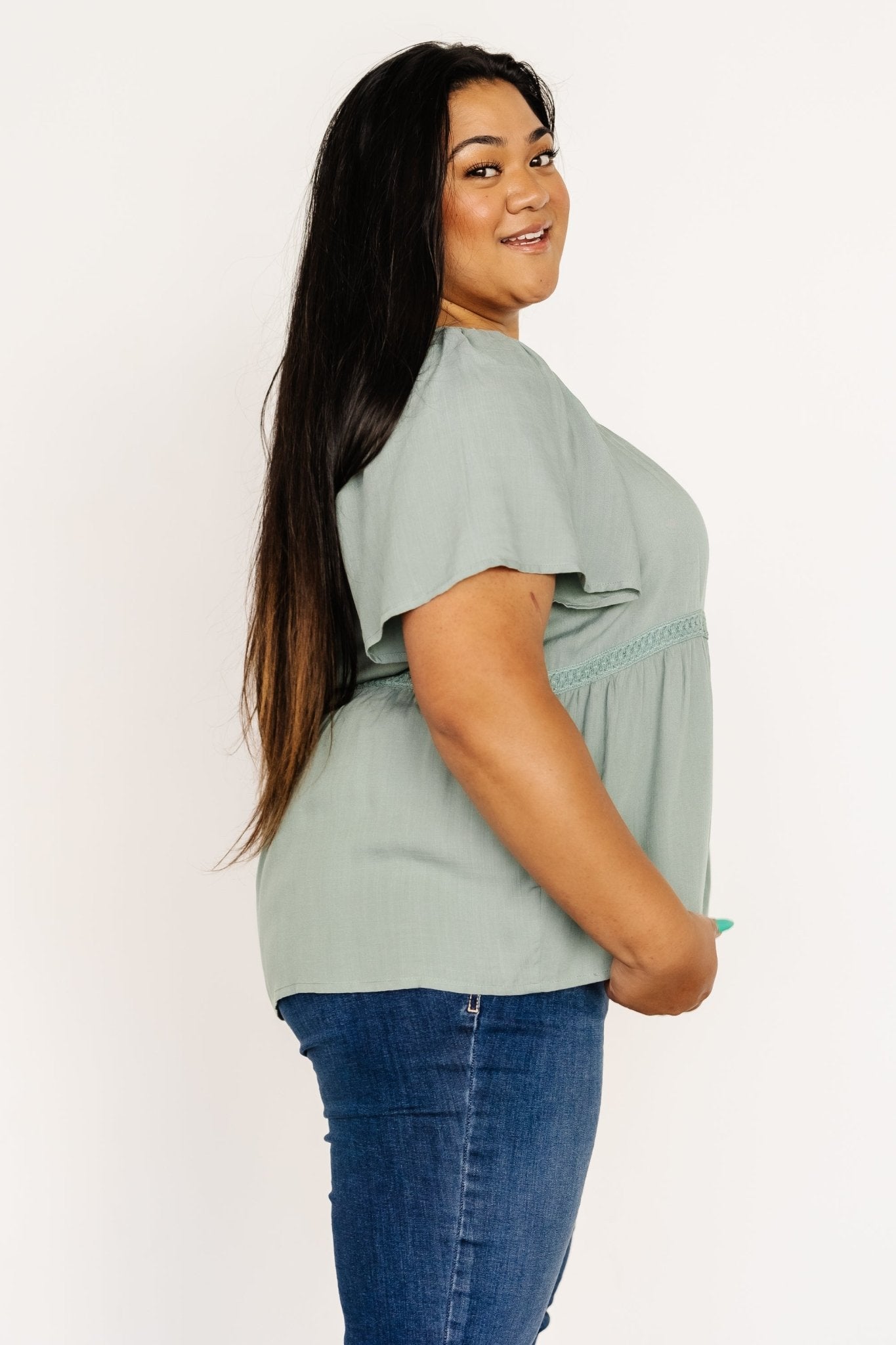 Unity Button Up Top | Sage-Glamsiq