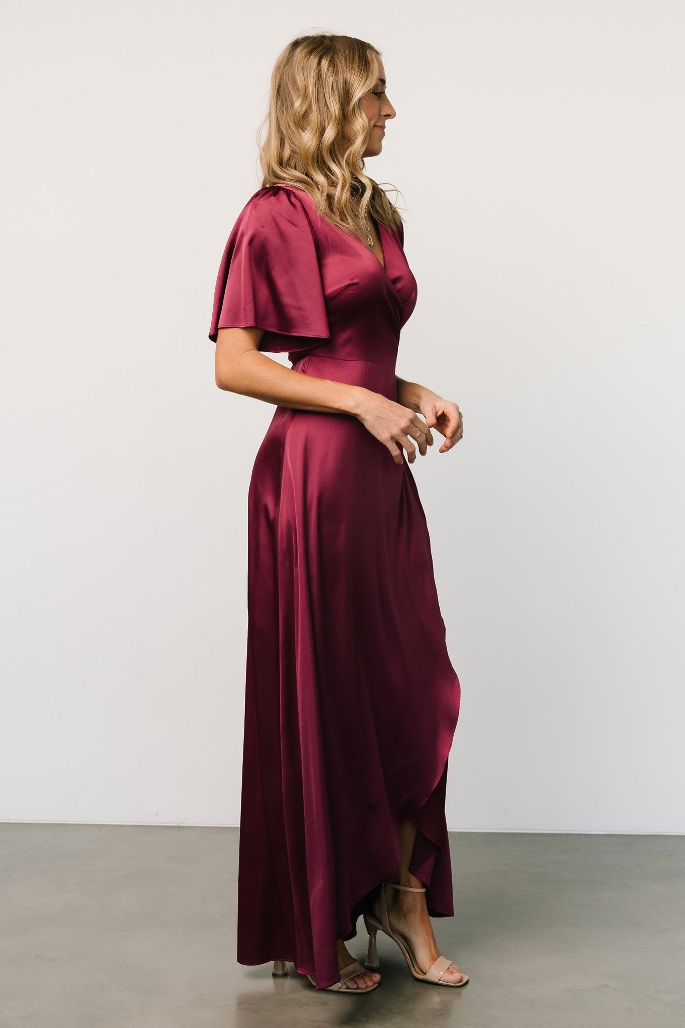 Vara Satin Maxi Wrap Dress | Mulberry-Glamsiq