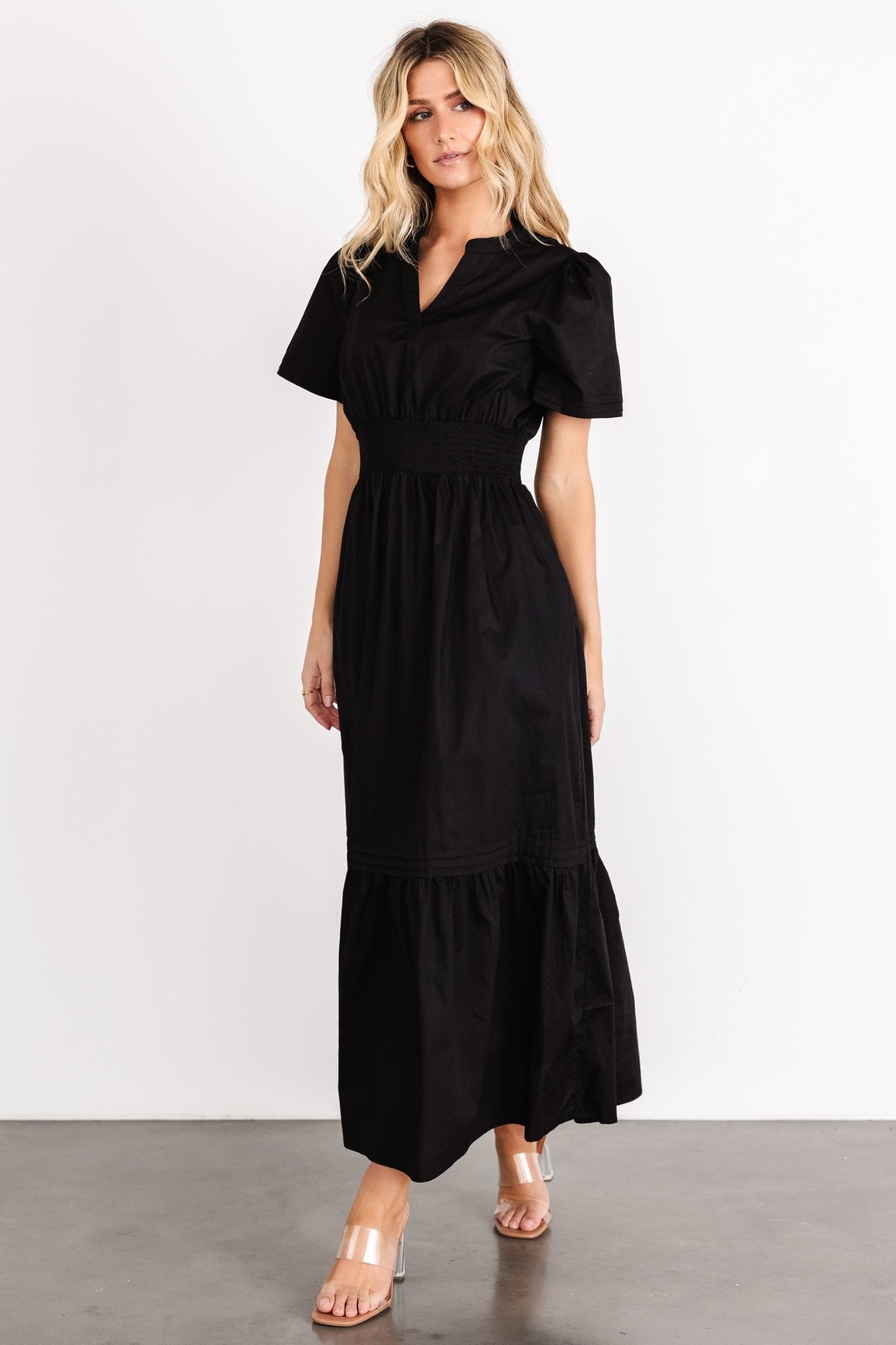 Vera Maxi Dress | Black-Glamsiq