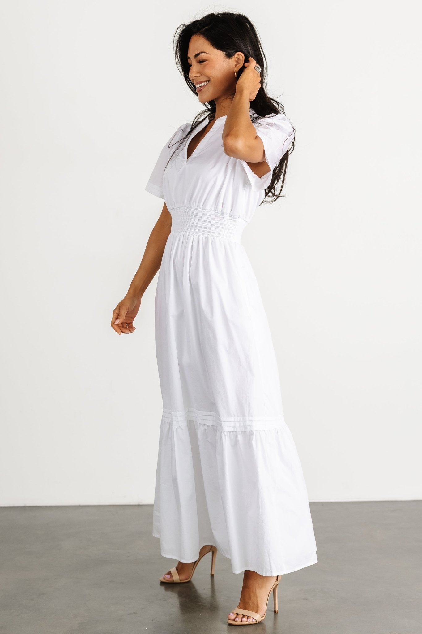 Vera Maxi Dress | Off White-Glamsiq