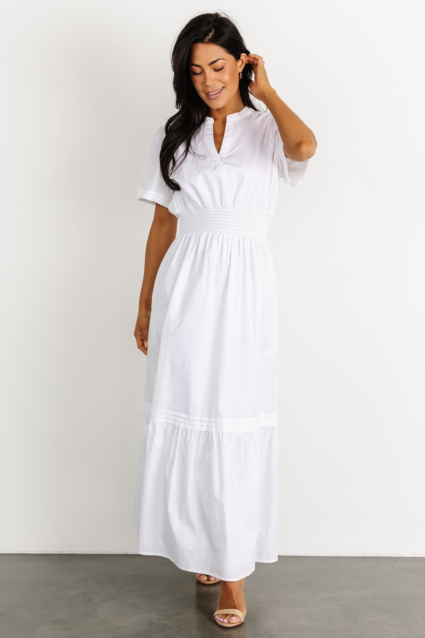 Vera Maxi Dress | Off White-Glamsiq