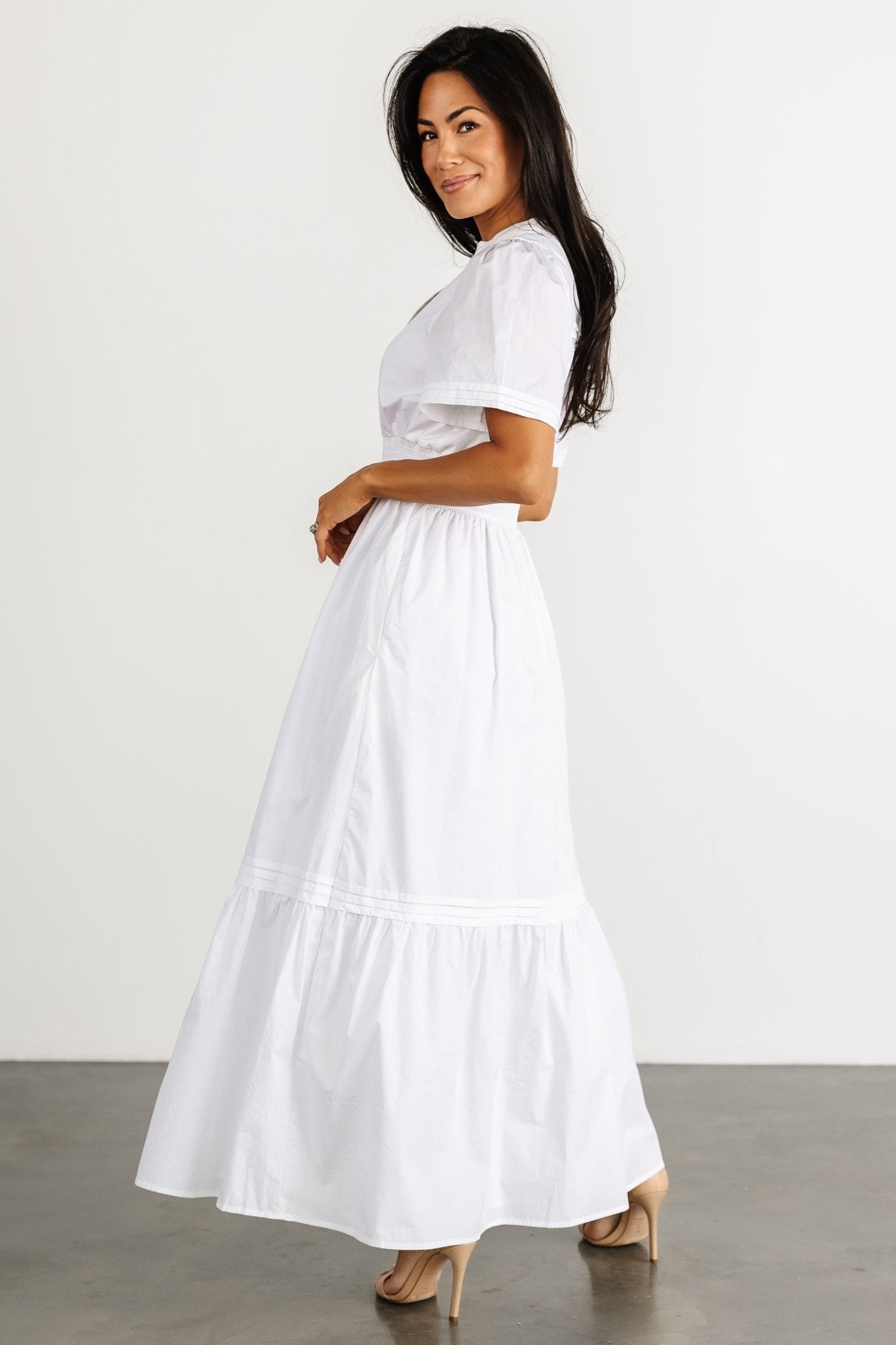 Vera Maxi Dress | Off White-Glamsiq
