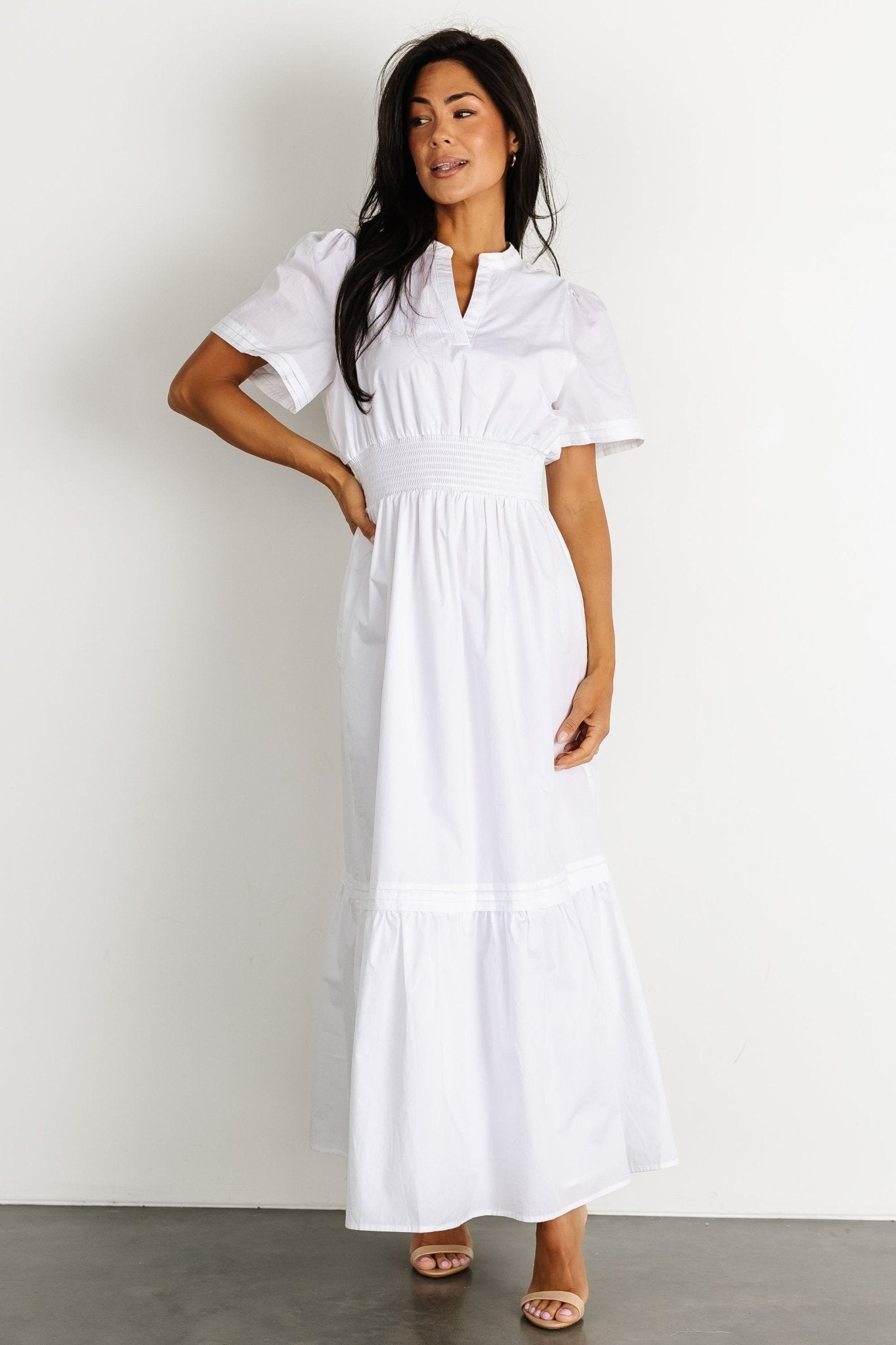 Vera Maxi Dress | Off White-Glamsiq