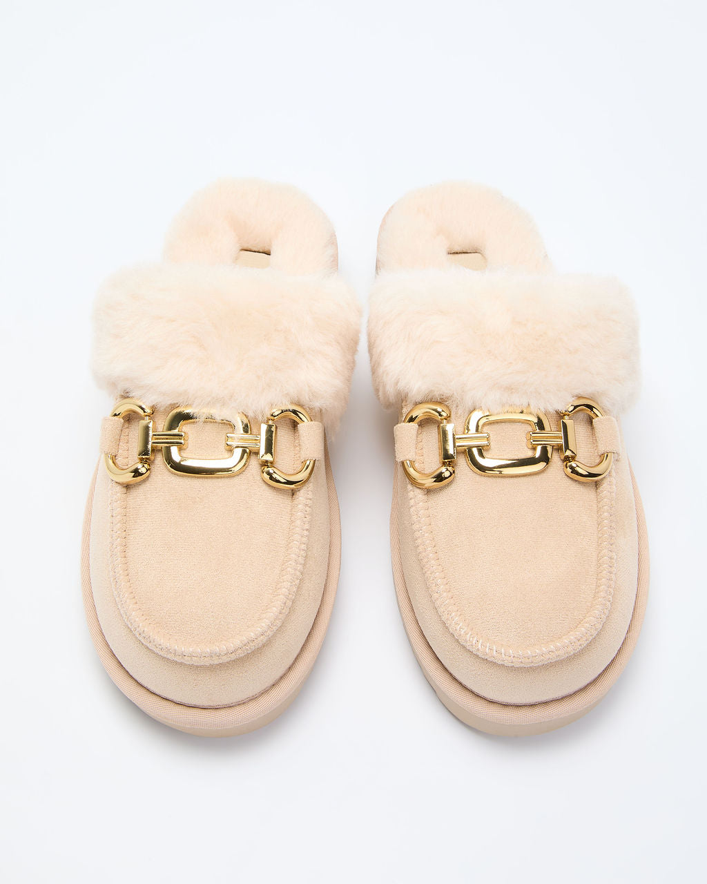 Toasted Oat Suede Horsebit Loafers-chiciza