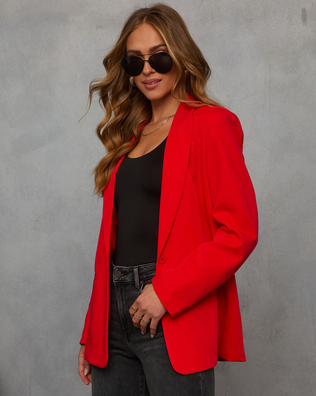 Standards Pocketed Blazer-chiciza