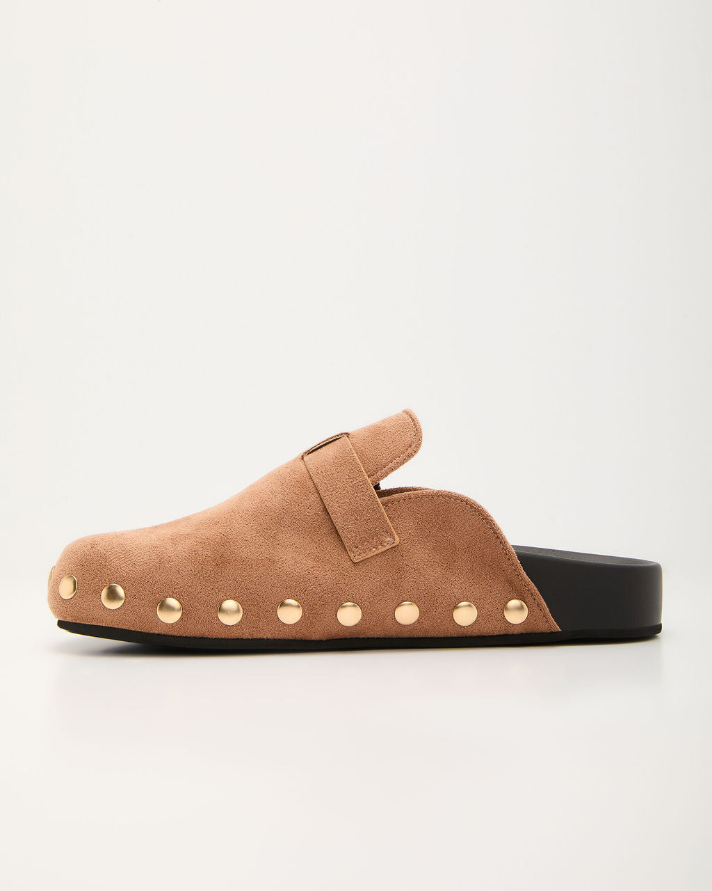 Telliah Faux Suede Studded Mule-chiciza