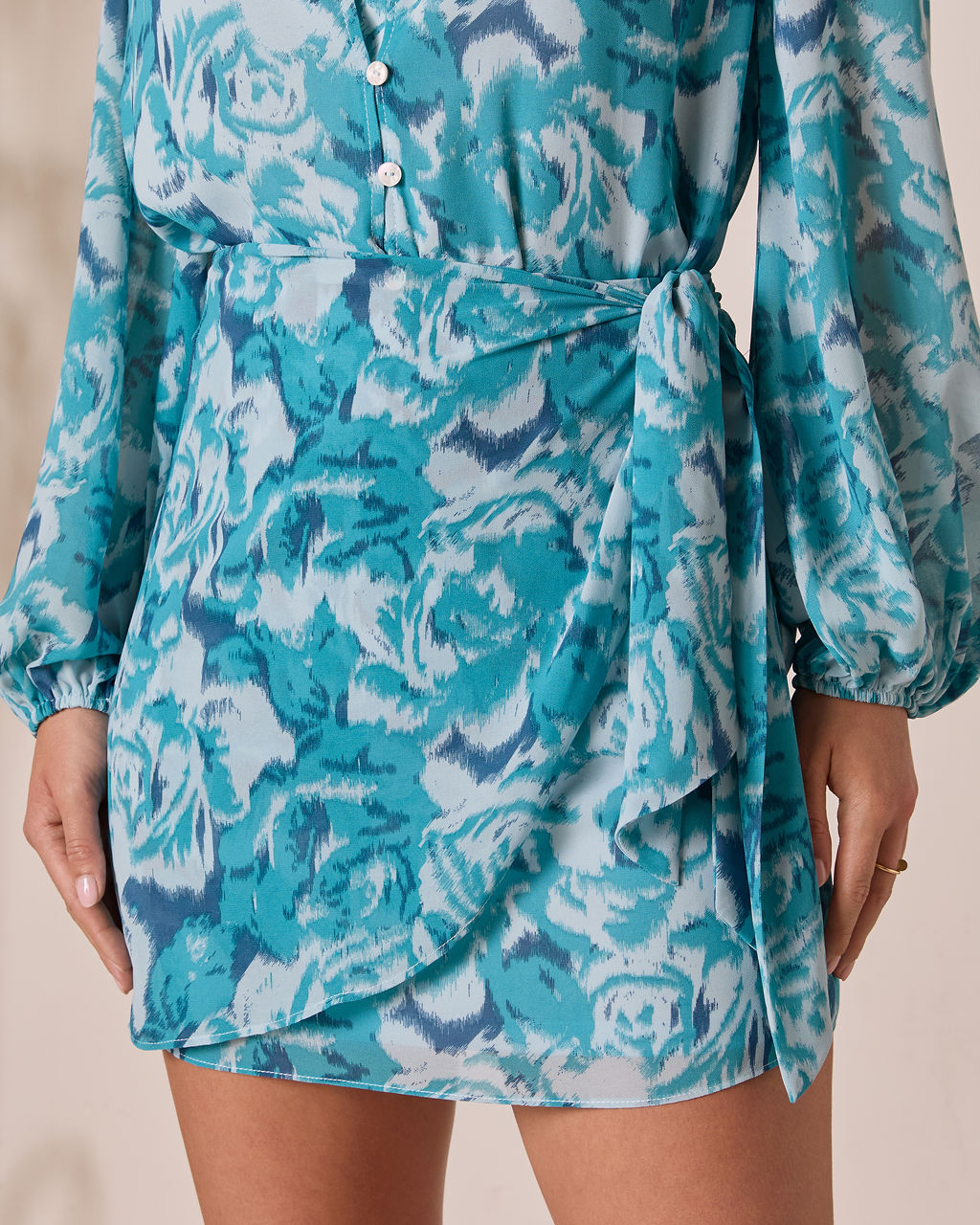 Sangria Sunrise Wrap Mini Skirt-chiciza