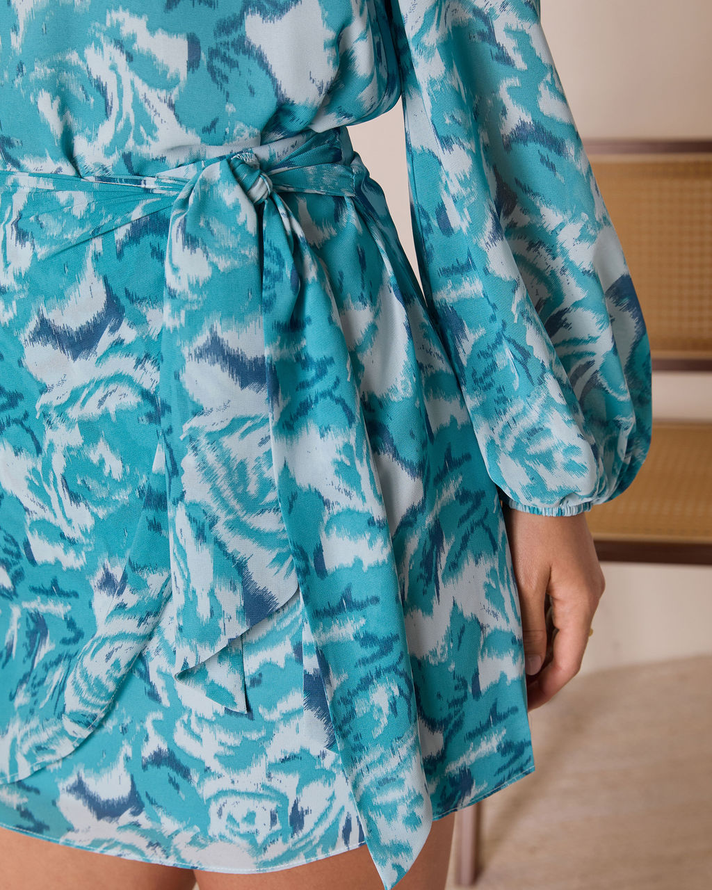 Sangria Sunrise Wrap Mini Skirt-chiciza