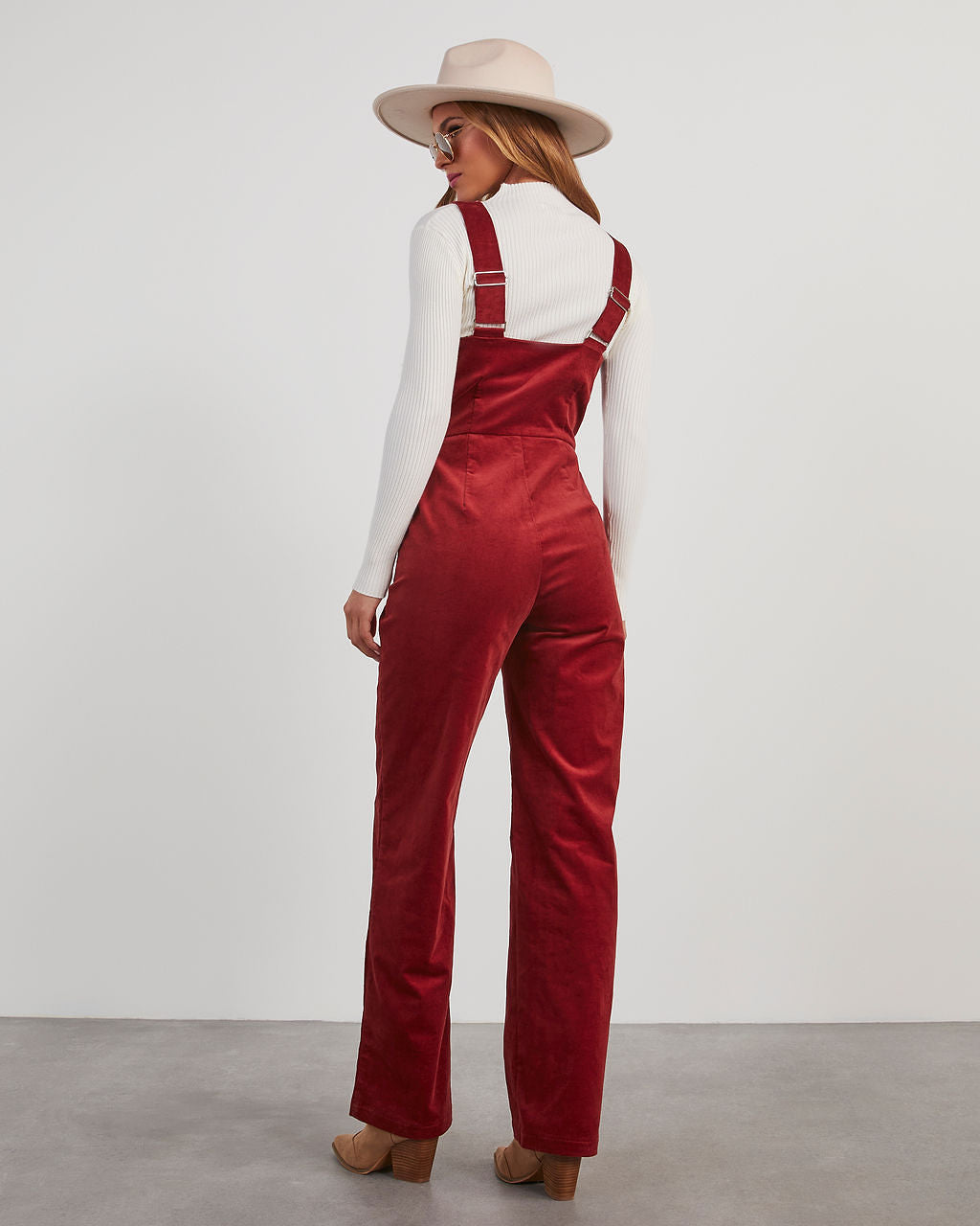 Zachary Corduroy Sleeveless Jumpsuit-chiciza