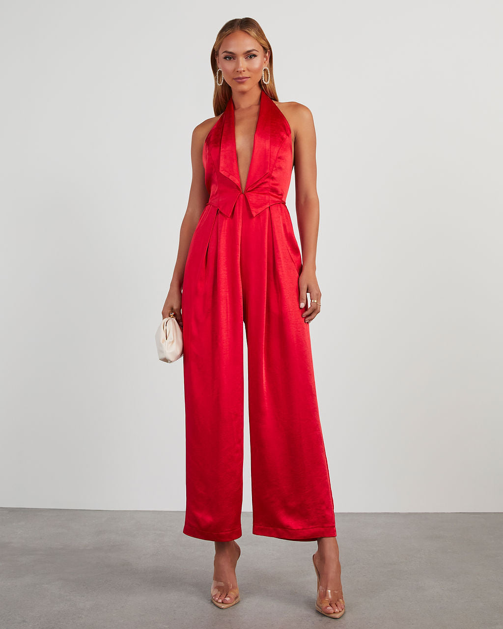 Reeves Satin Halter Jumpsuit-chiciza