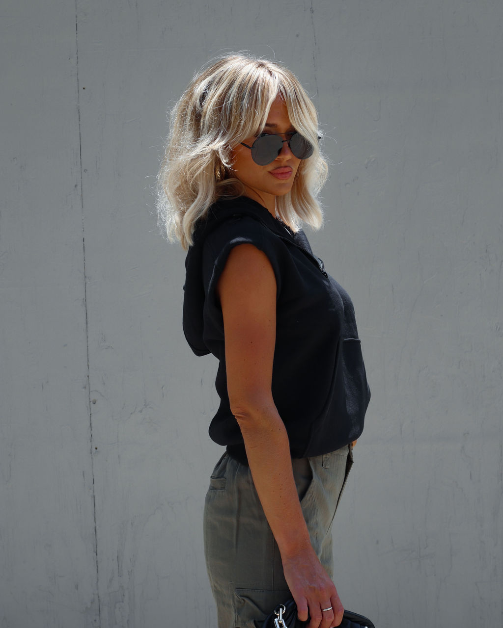 Serena Half Zip Hooded Sweatshirt-chiciza