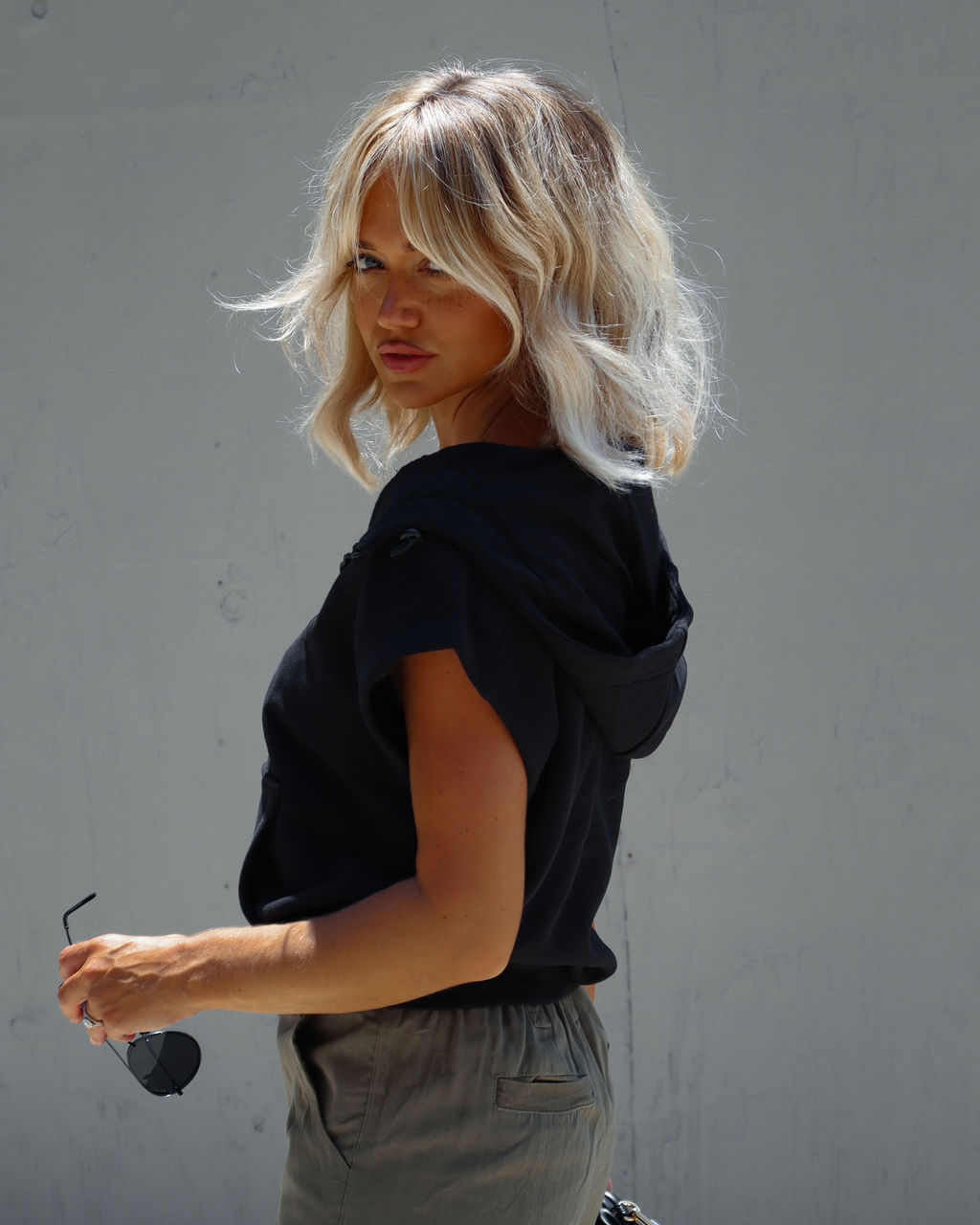 Serena Half Zip Hooded Sweatshirt-chiciza