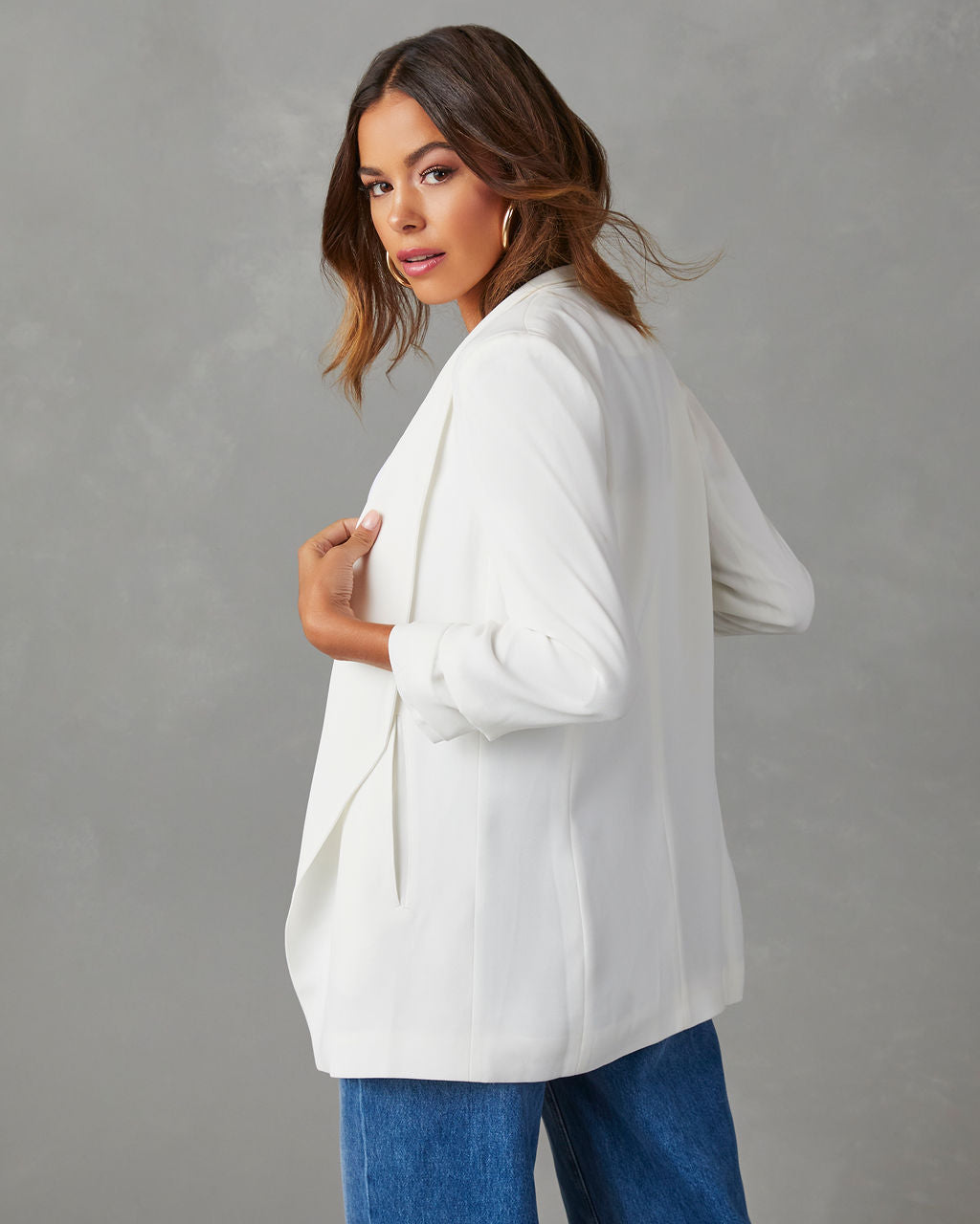 Uptown Girl Pocketed Blazer-chiciza