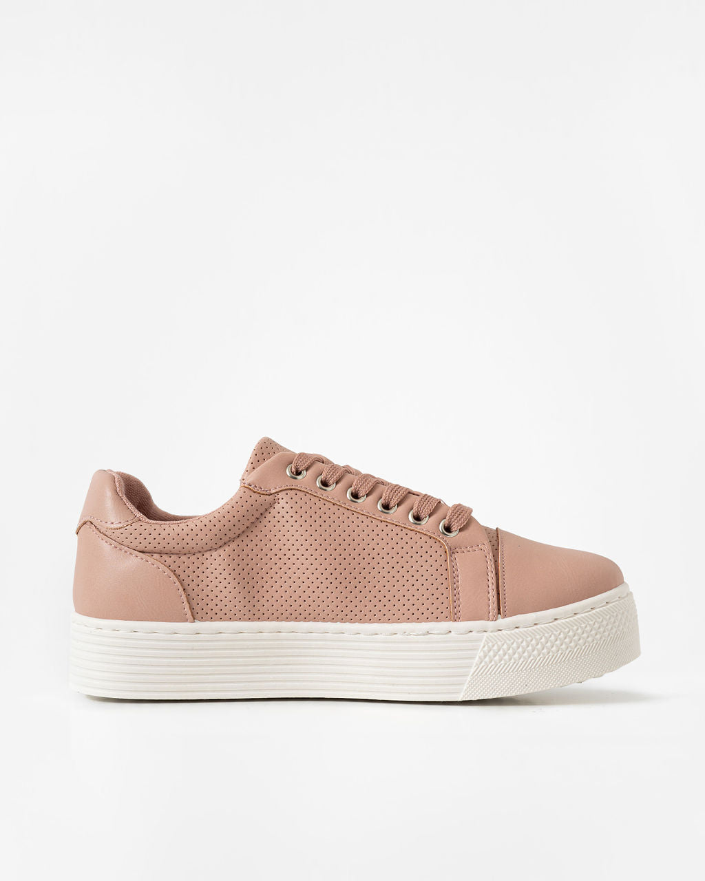 Willis Perforated Platform Sneakers-chiciza