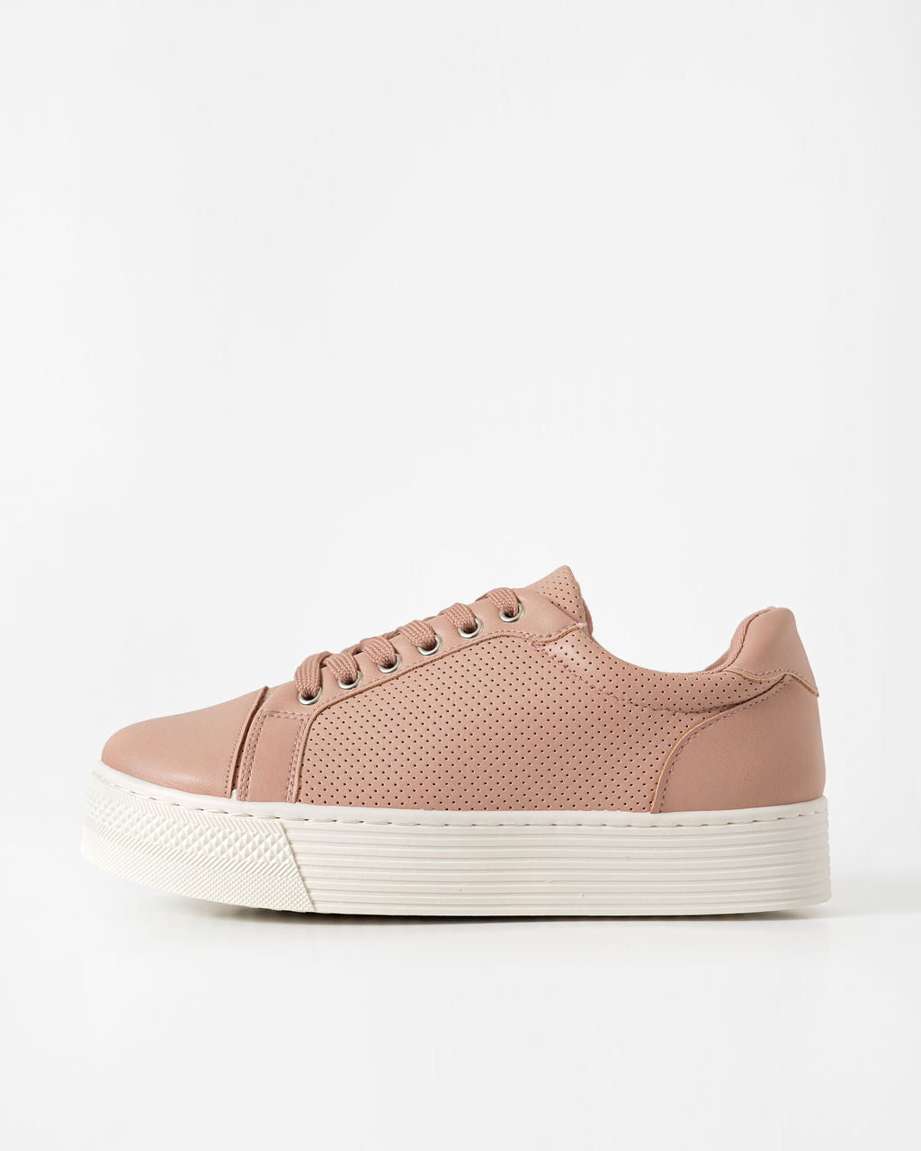 Willis Perforated Platform Sneakers-chiciza
