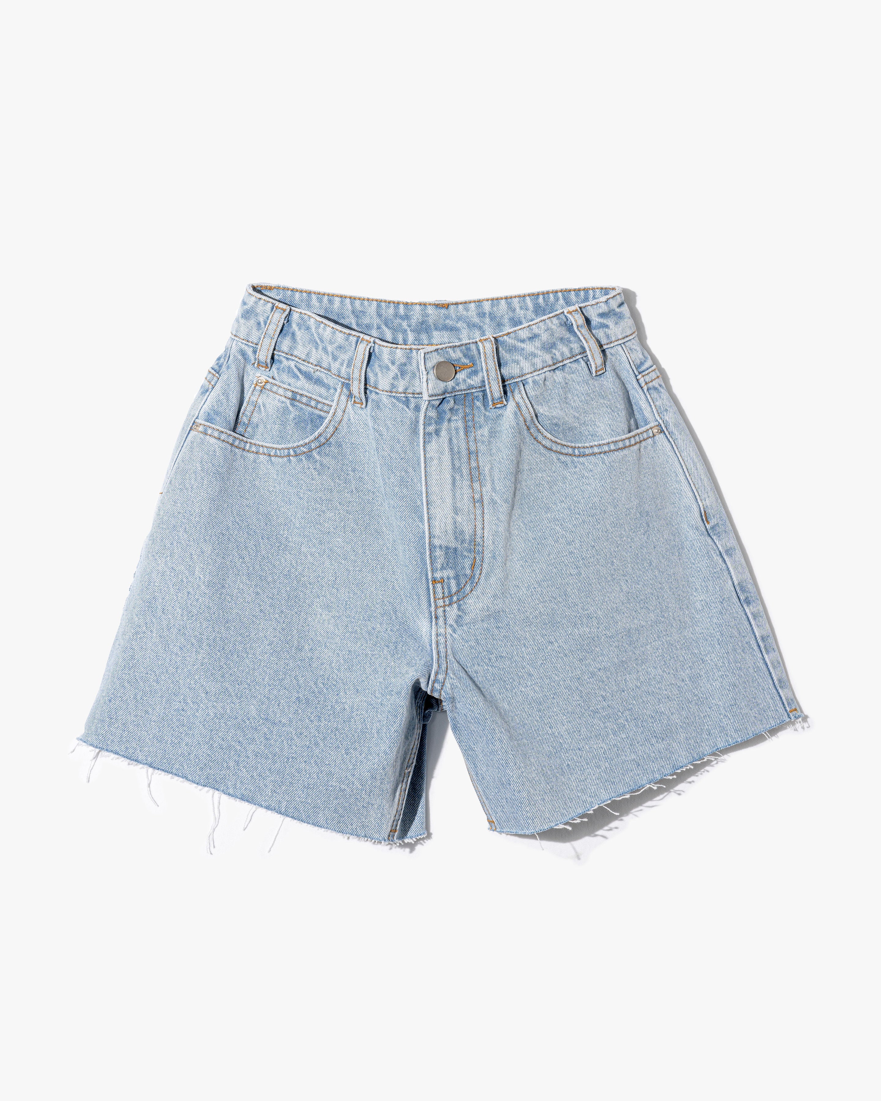 Winston High Waist Frayed Hem Shorts-chiciza