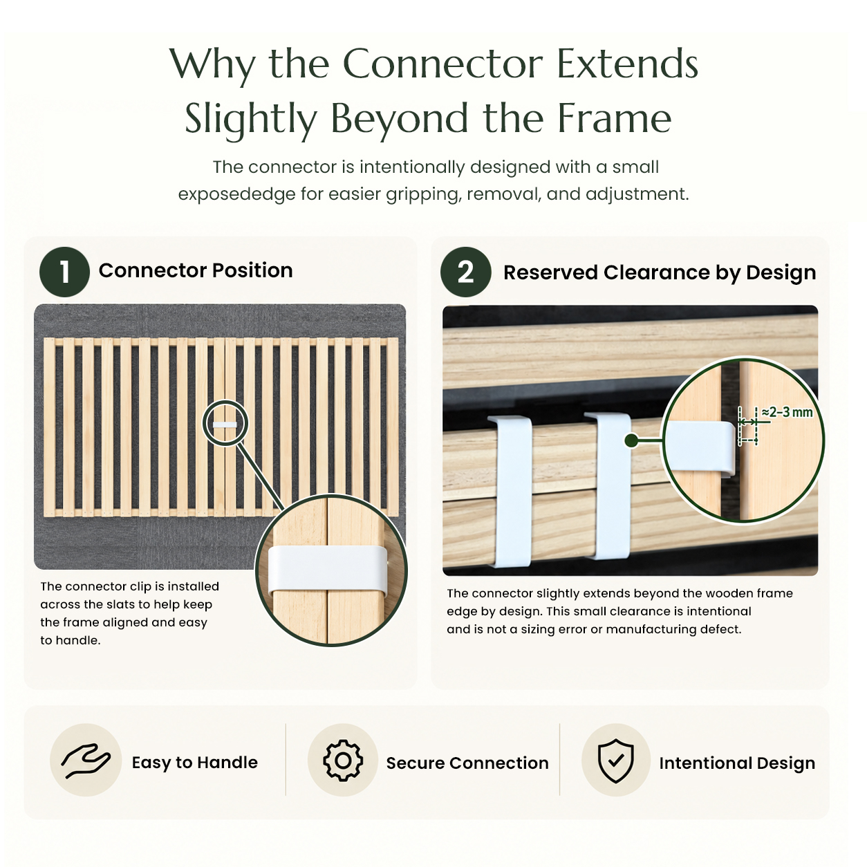 Natural Solid Wood Modular Bed Frame