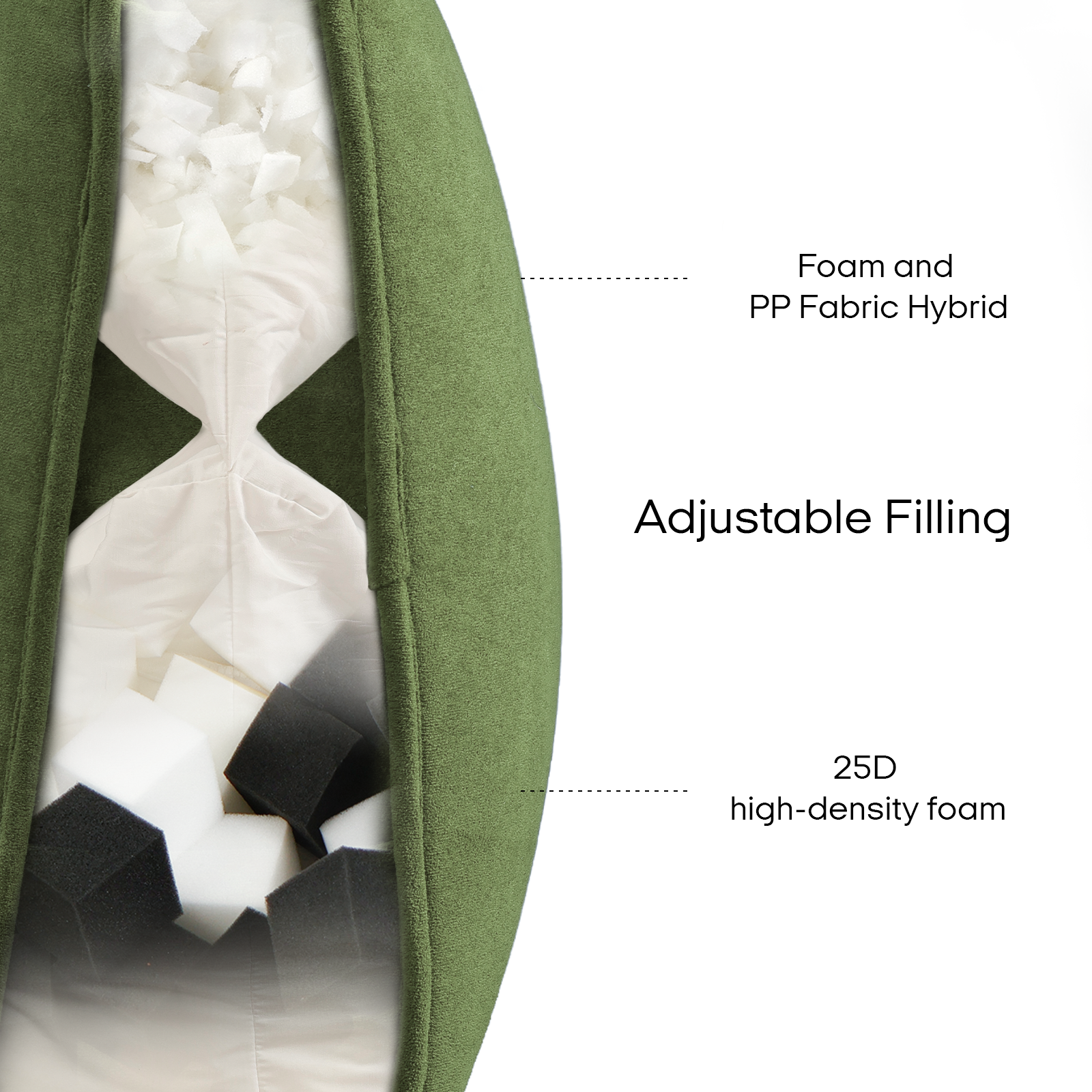 Wave-Shaped Backrest Pillow