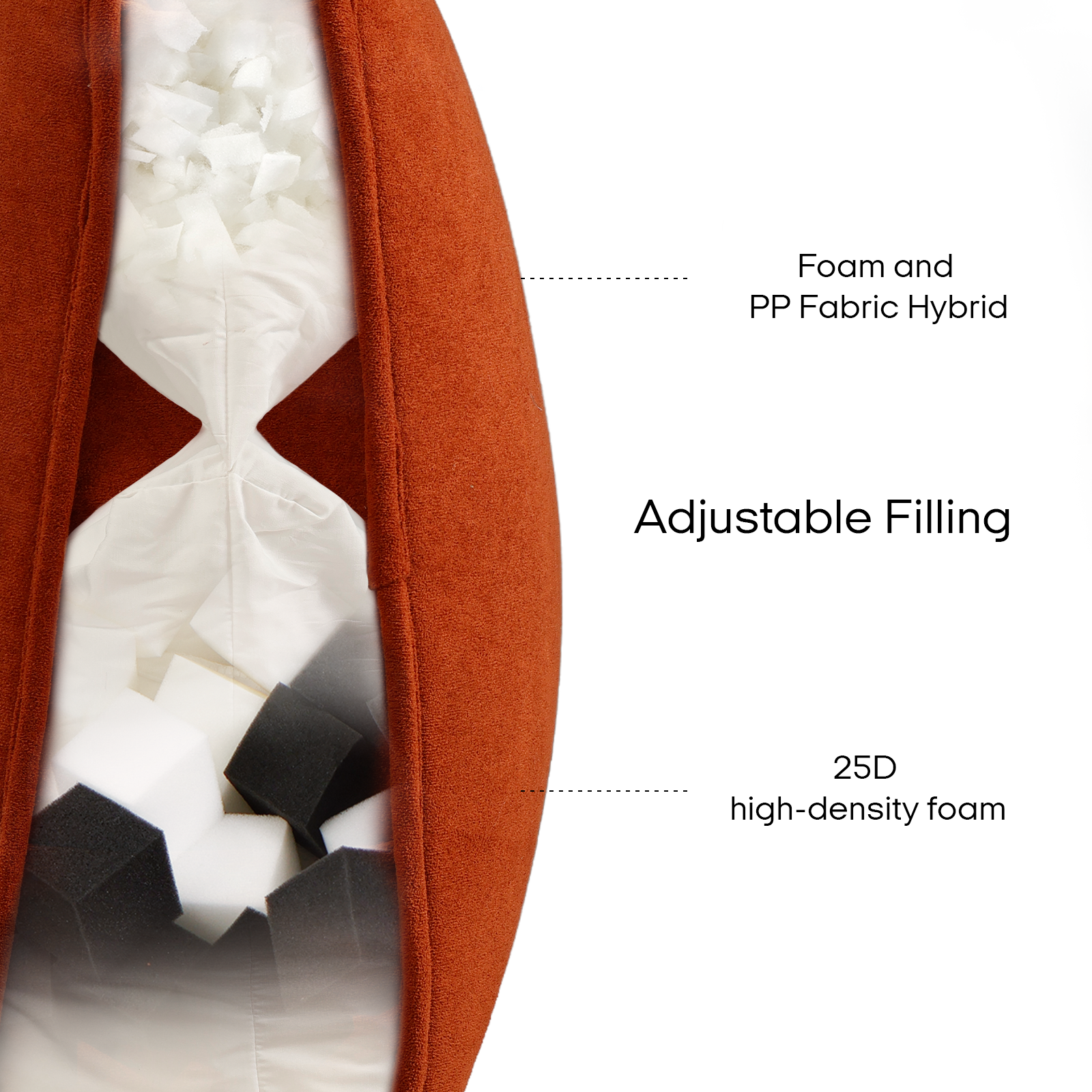 Wave-Shaped Backrest Pillow