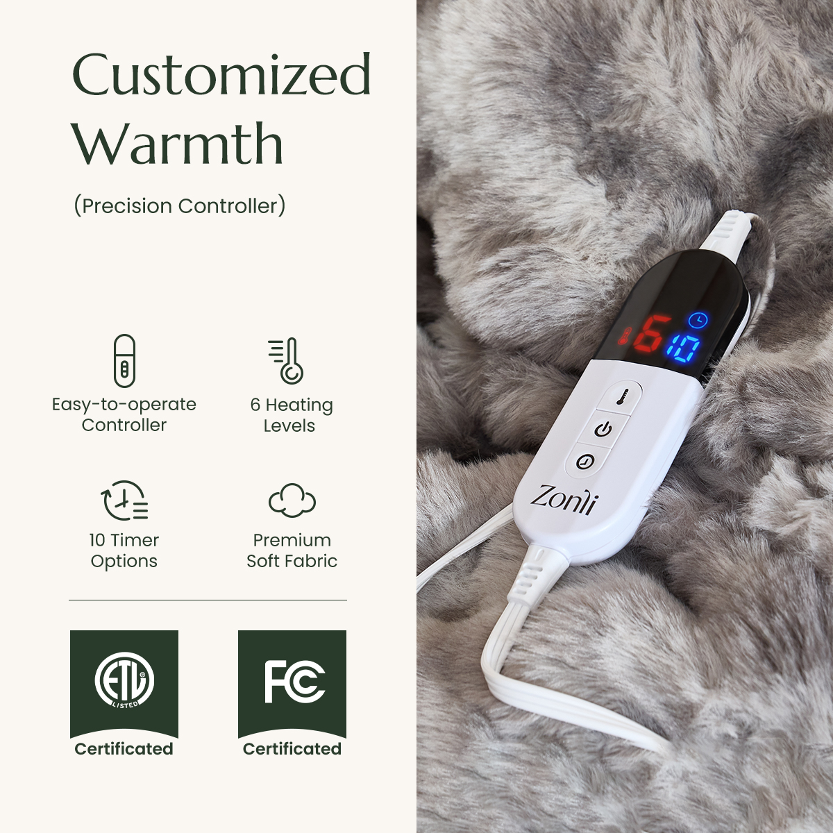 Fuzzy Calming Heated Weighted Blanket