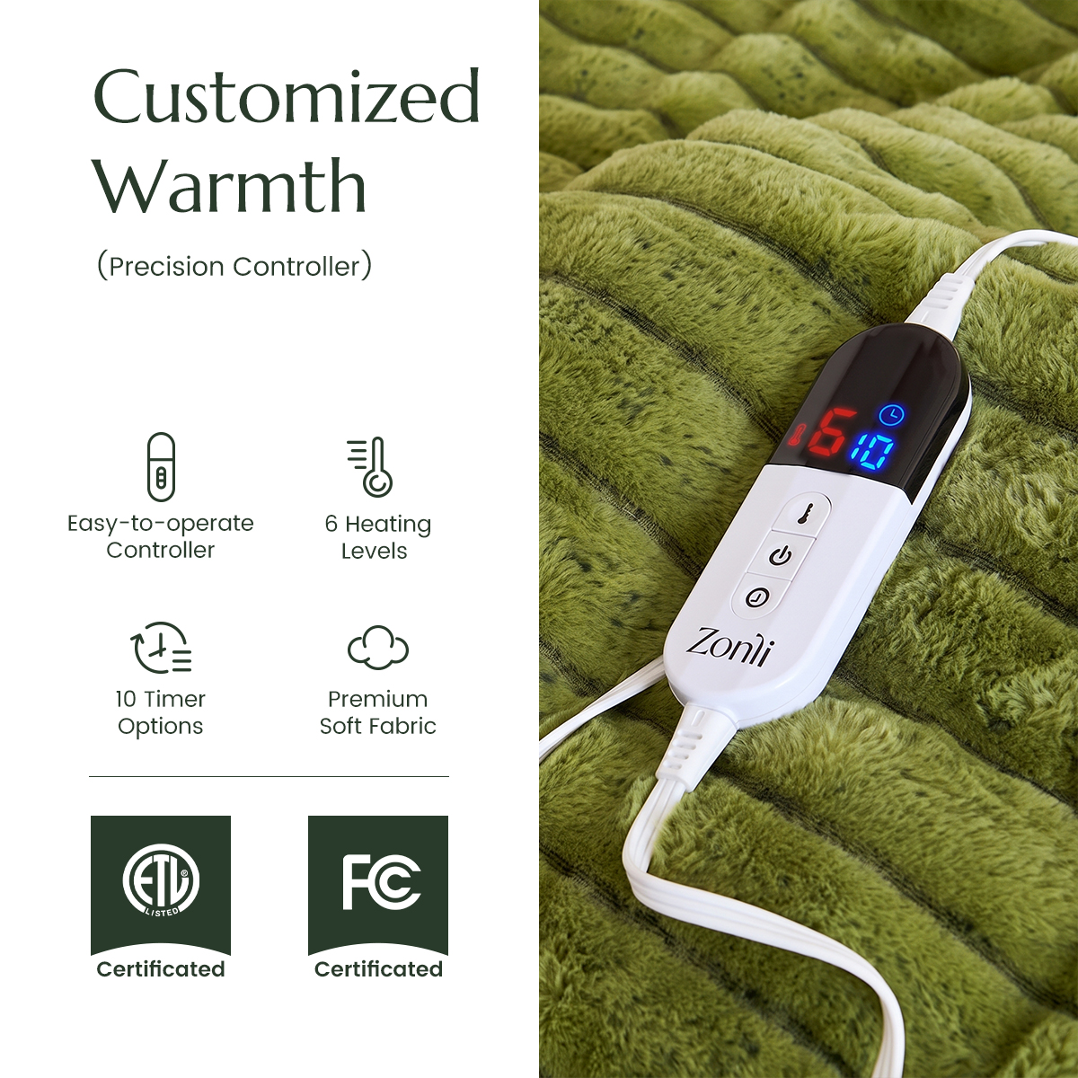 Fuzzy Calming Heated Weighted Blanket