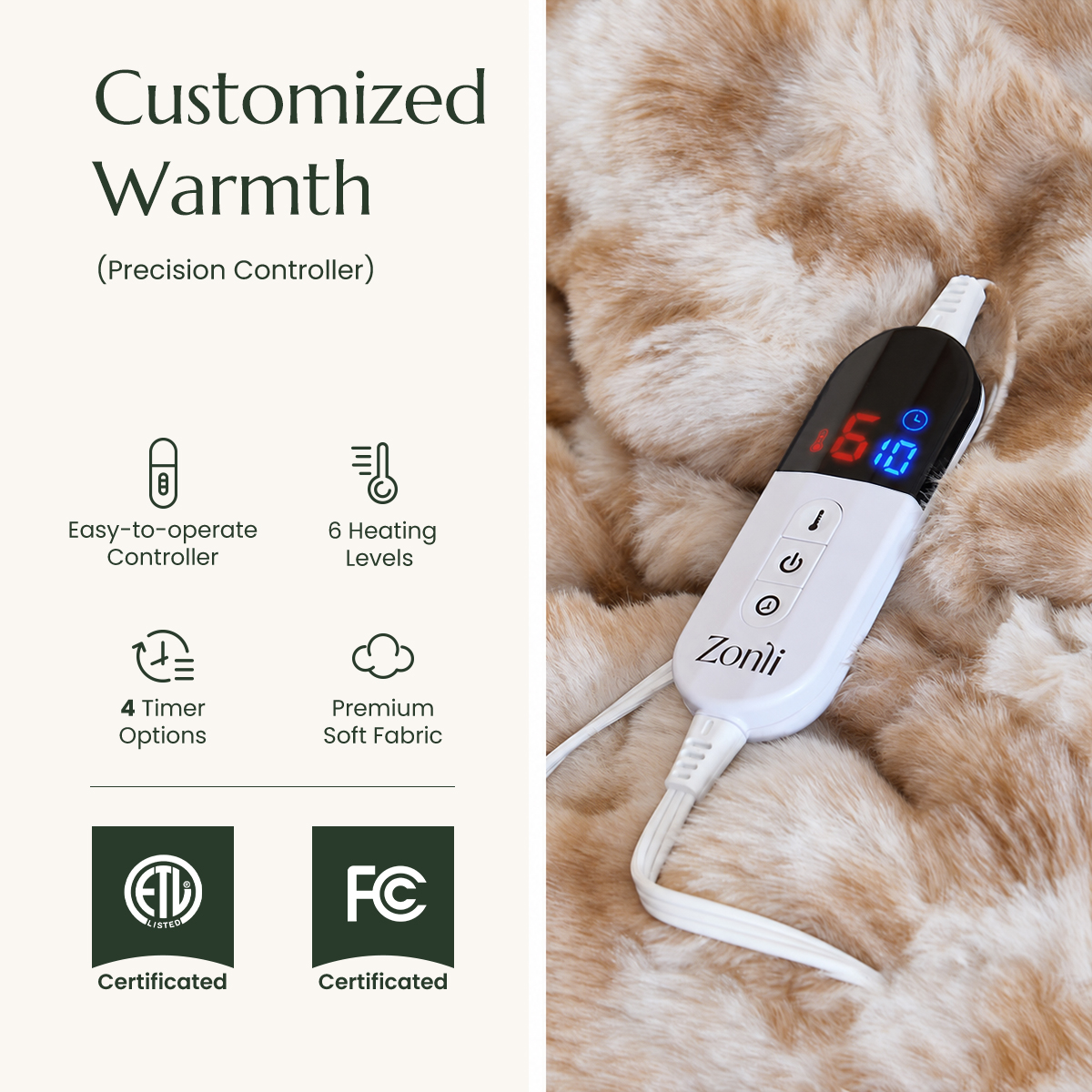 Fuzzy Calming Heated Weighted Blanket