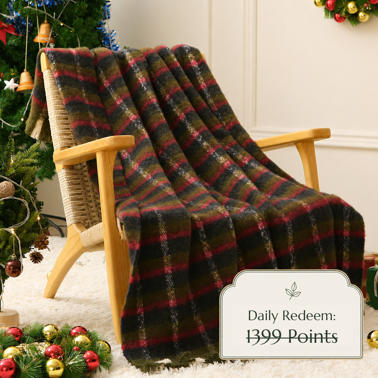 Plaid Throw Blanket-Reward